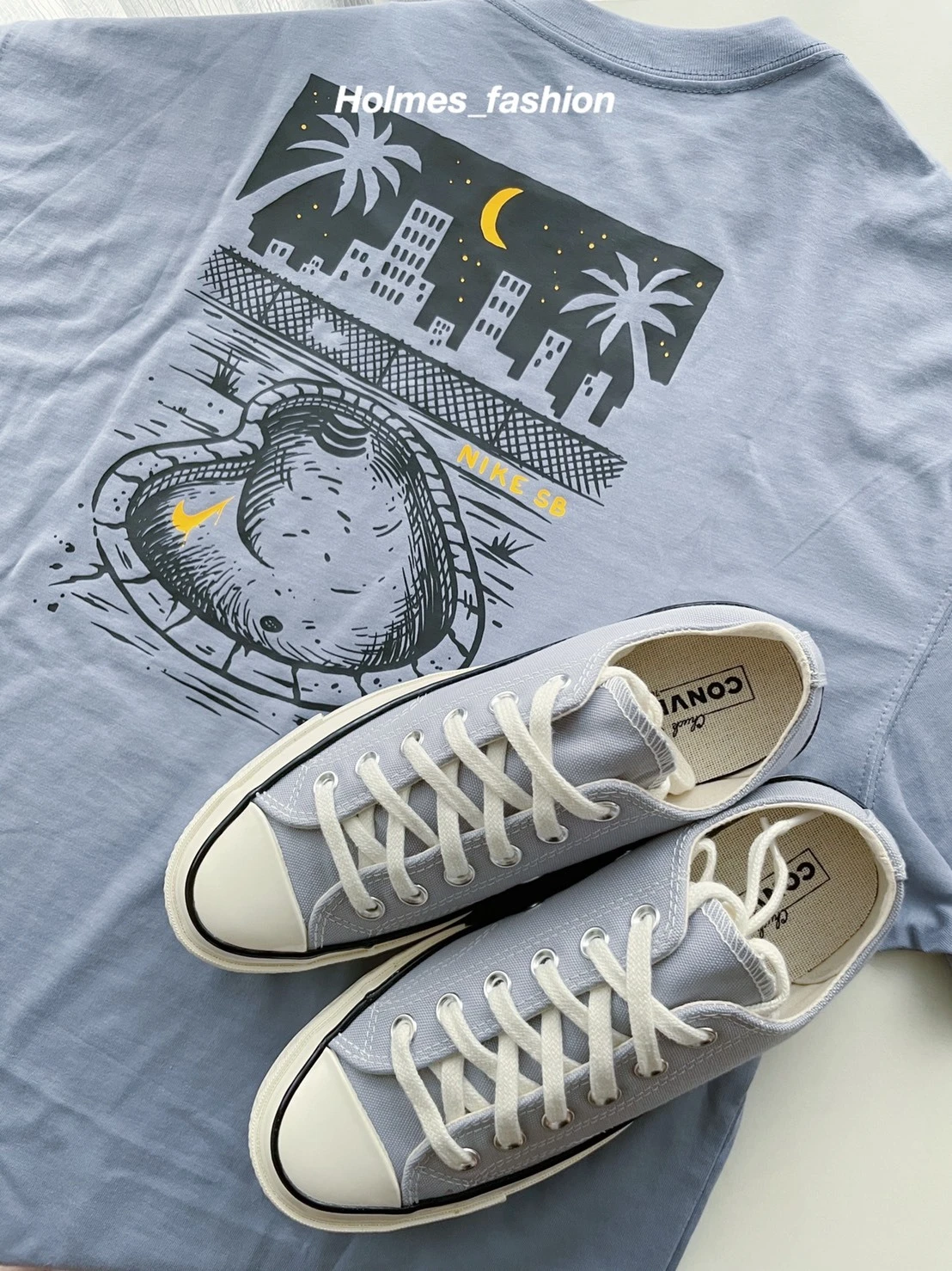 [Holmes]CONVERSE CHUCK 1970 低筒 帆布鞋 灰藍色 莫蘭迪灰 霧霾灰  170555C