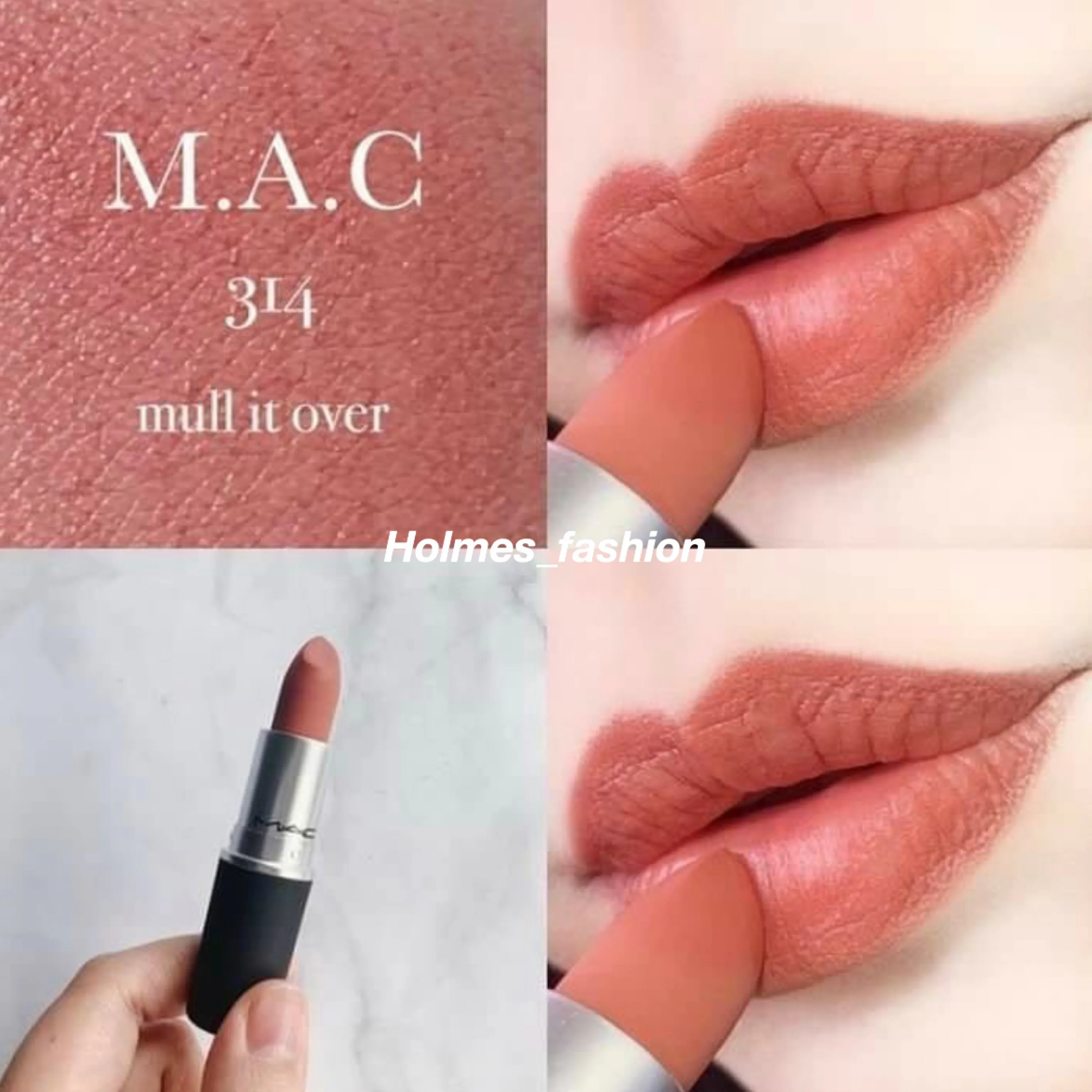 [Holmes]M.A.C #314 #MULL IT LOVE 子彈唇膏 絲柔粉霧唇膏 熱賣色 溫柔蜜桃色