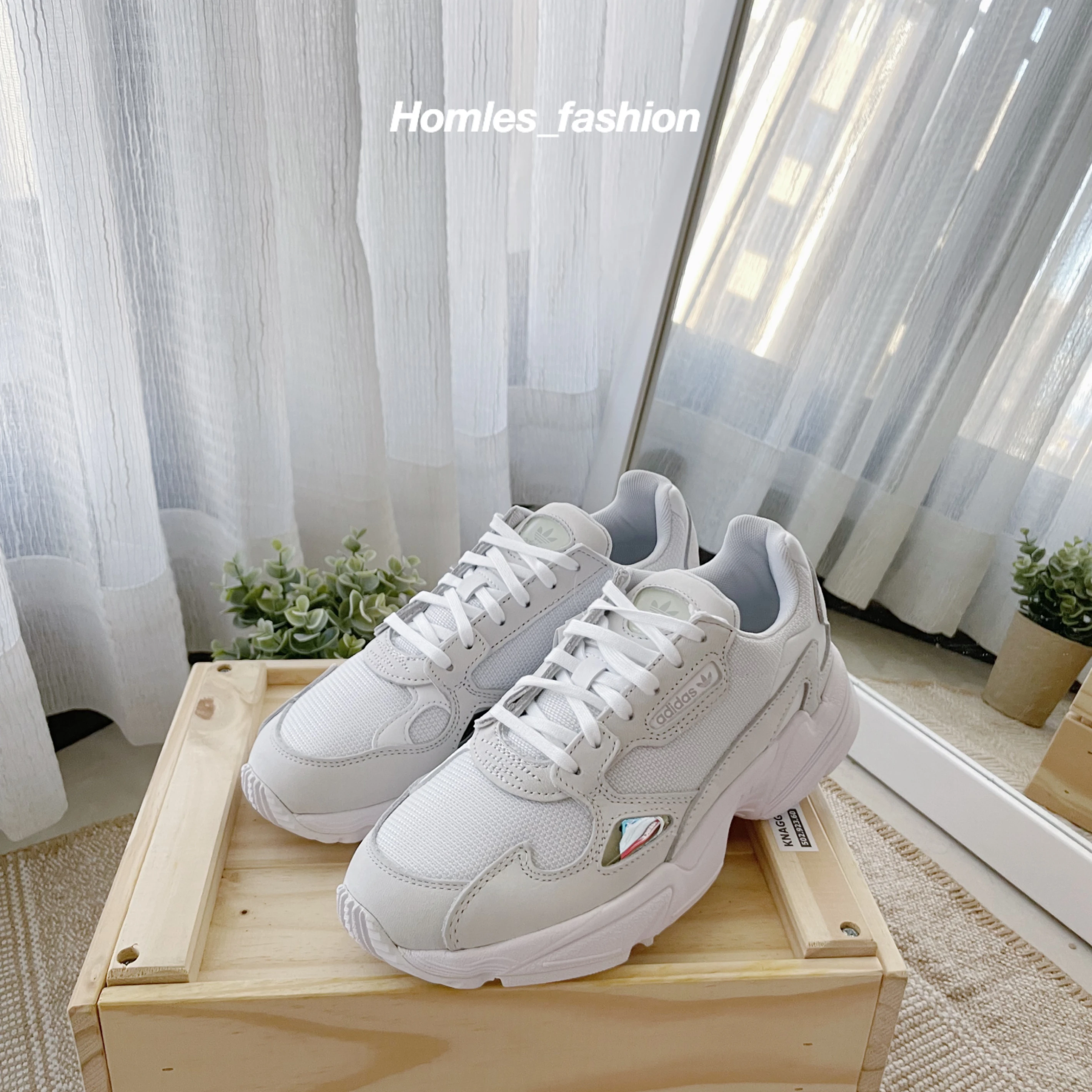 [Holmes]ADIDAS FALCON B28128 米白色 老爹鞋 增高鞋