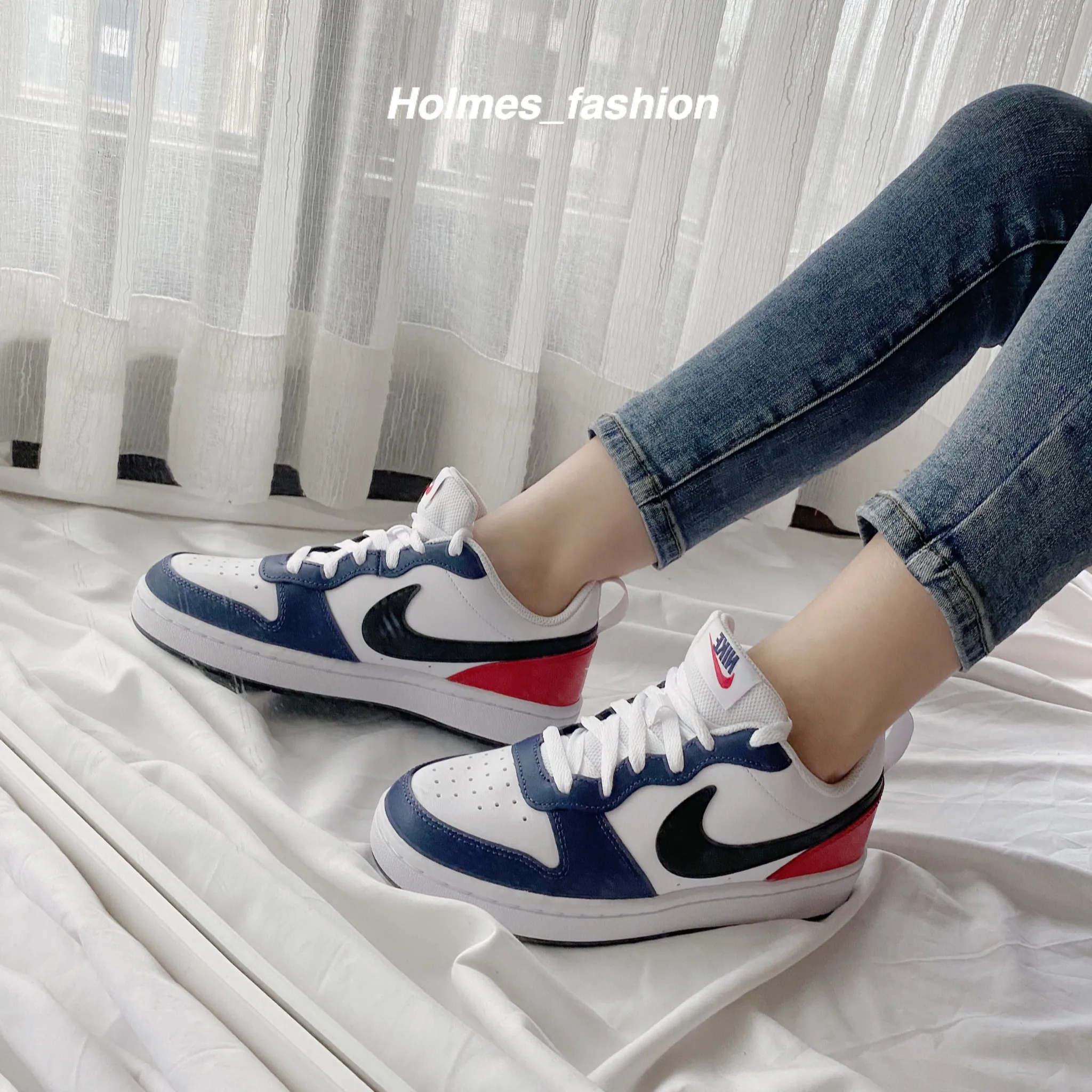 [Holmes]NIKE COURT BOROUGH LOW GS白藍紅 小DUNK DO7446-101