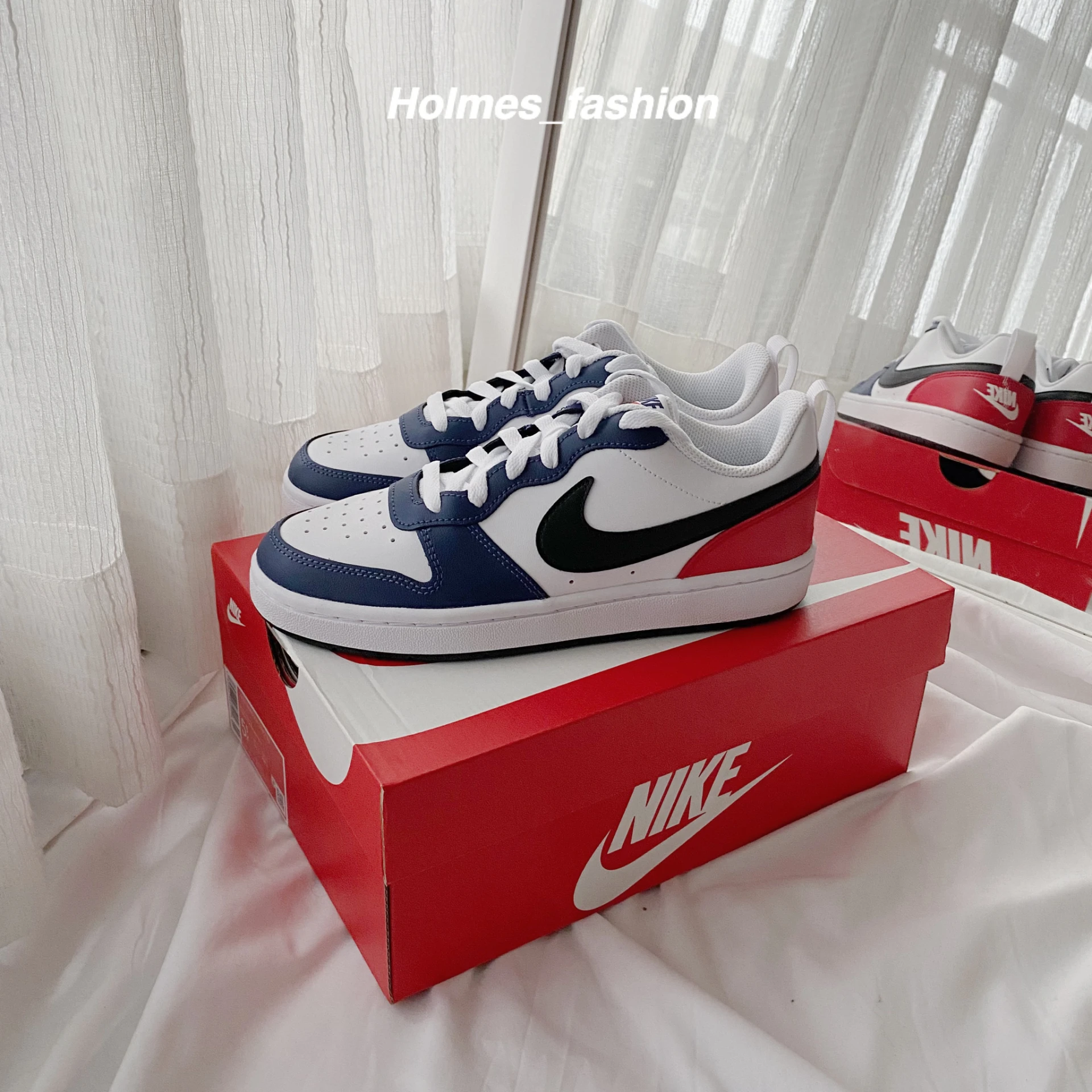 [Holmes]NIKE COURT BOROUGH LOW GS白藍紅 小DUNK DO7446-101