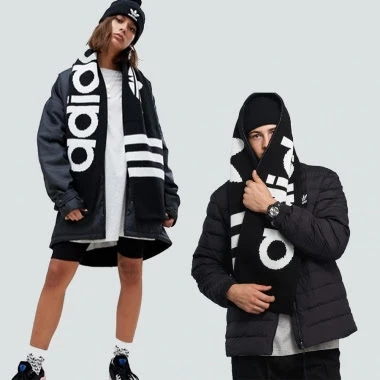 [Holmes]ADIDAS ORIGINALS LOGO SCARF 三葉草 圍巾 純棉 保暖 D98954