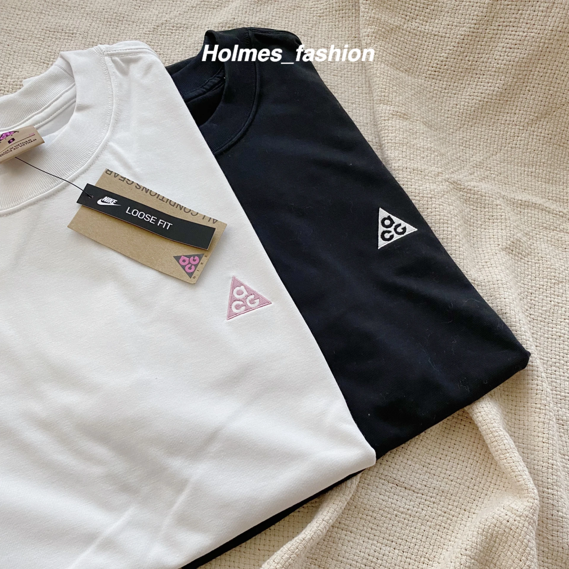 [Holmes]現貨 NIKE ACG LBR TEE BLACK 刺繡 小Logo 短袖 TEE 短踢 黑/白 DC5356-010  白/粉DC5356-121