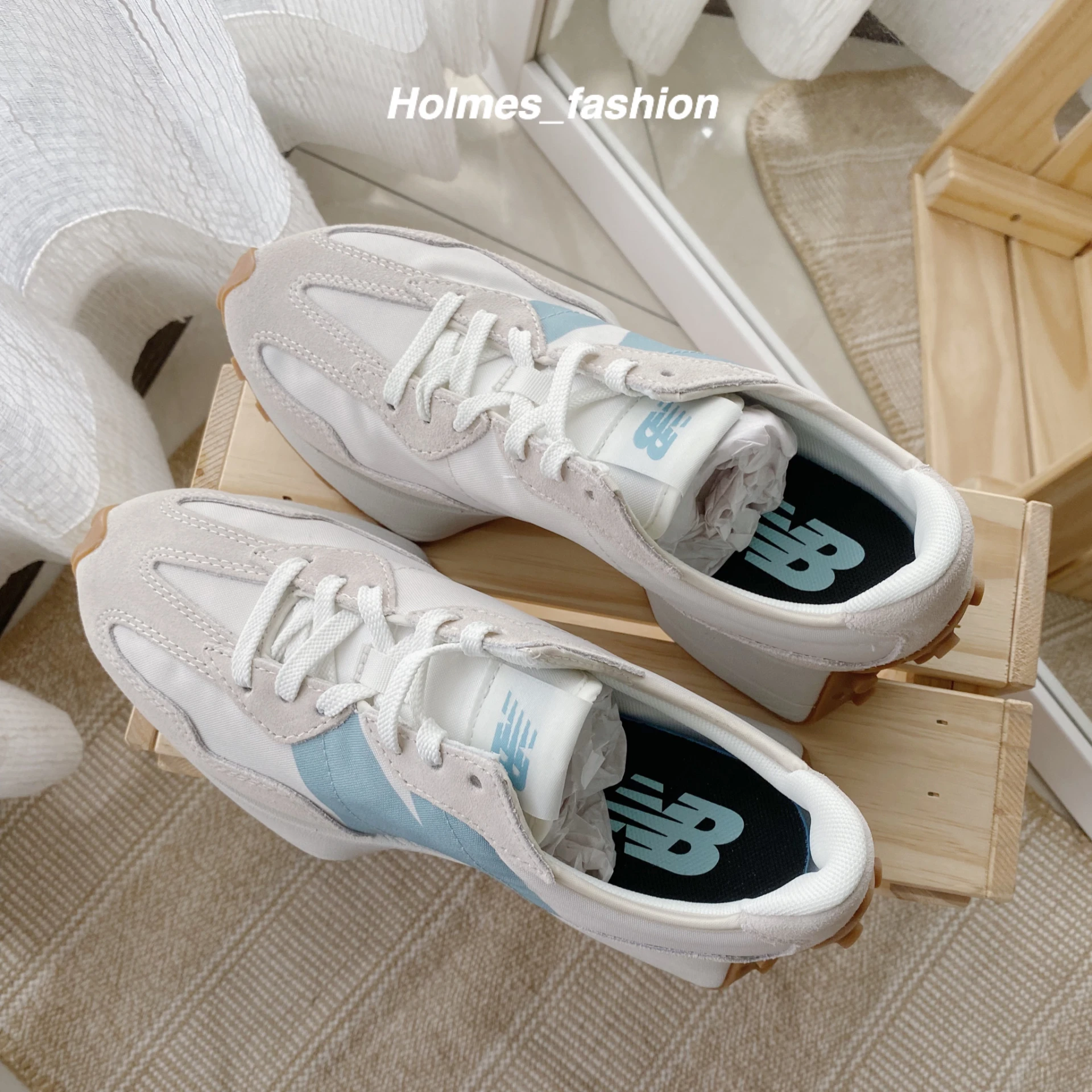 [Holmes]NEW BALANCE 327 NB 復古跑鞋 WS327HG1 寶寶藍 現貨