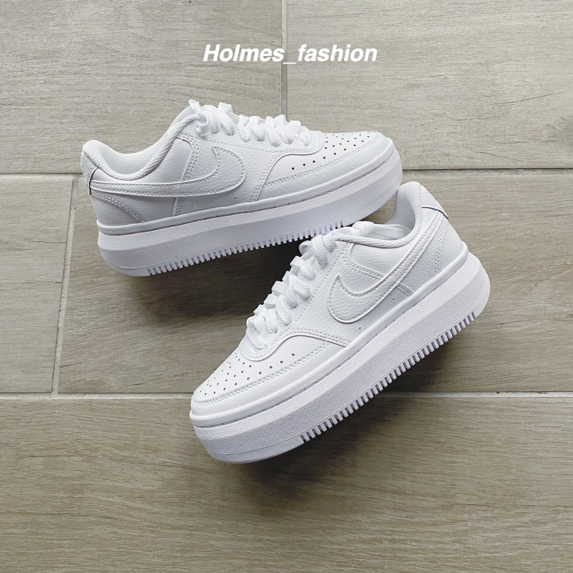 [Holmes]NIKE COURT VISION ALTA 小 FORCE 厚底 增高鞋 DM0113-100  白