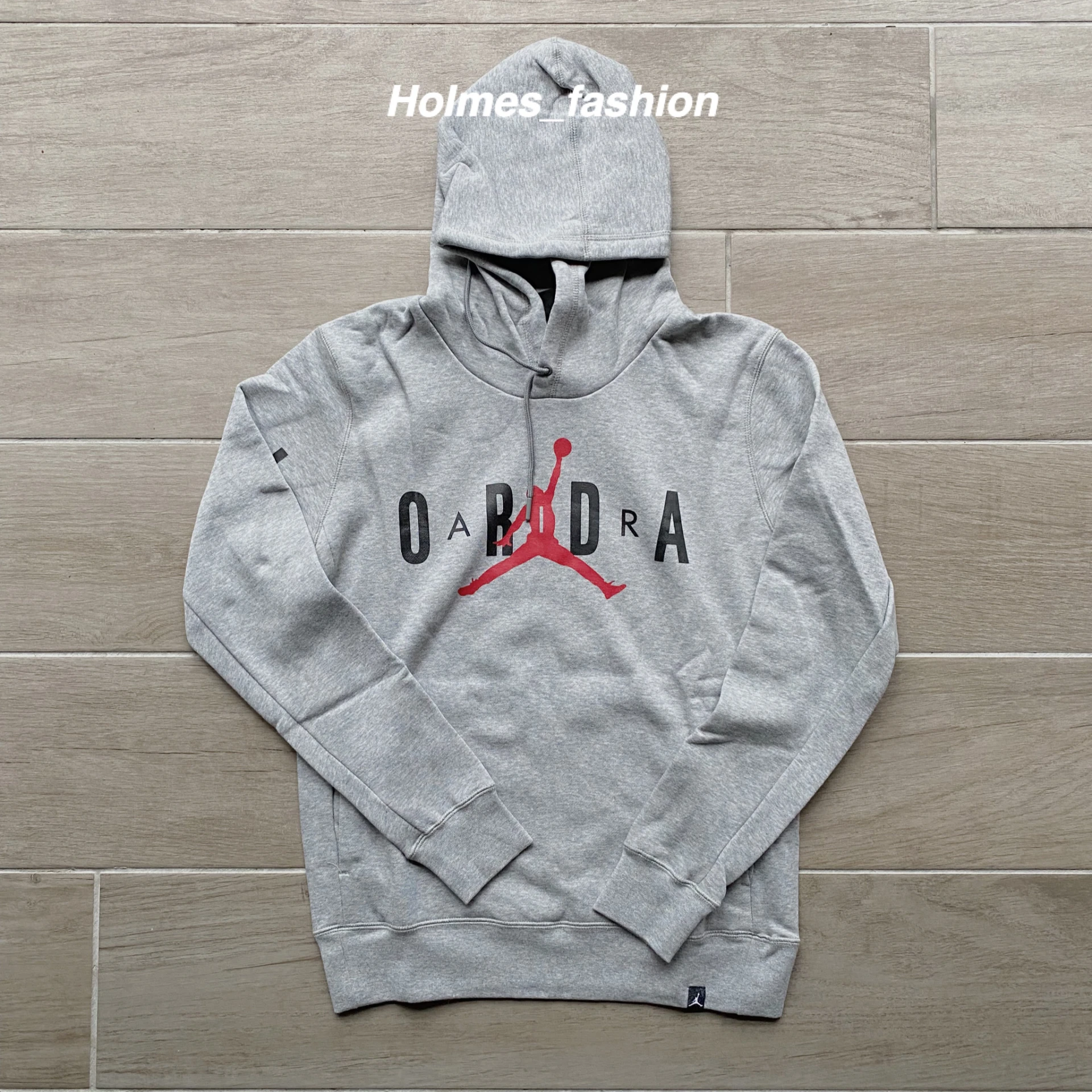 [Holmes]NIKE JORDAN JUMPMAN BRUSHED 喬丹 帽T 帽踢 灰色 連帽衛衣 834372-063