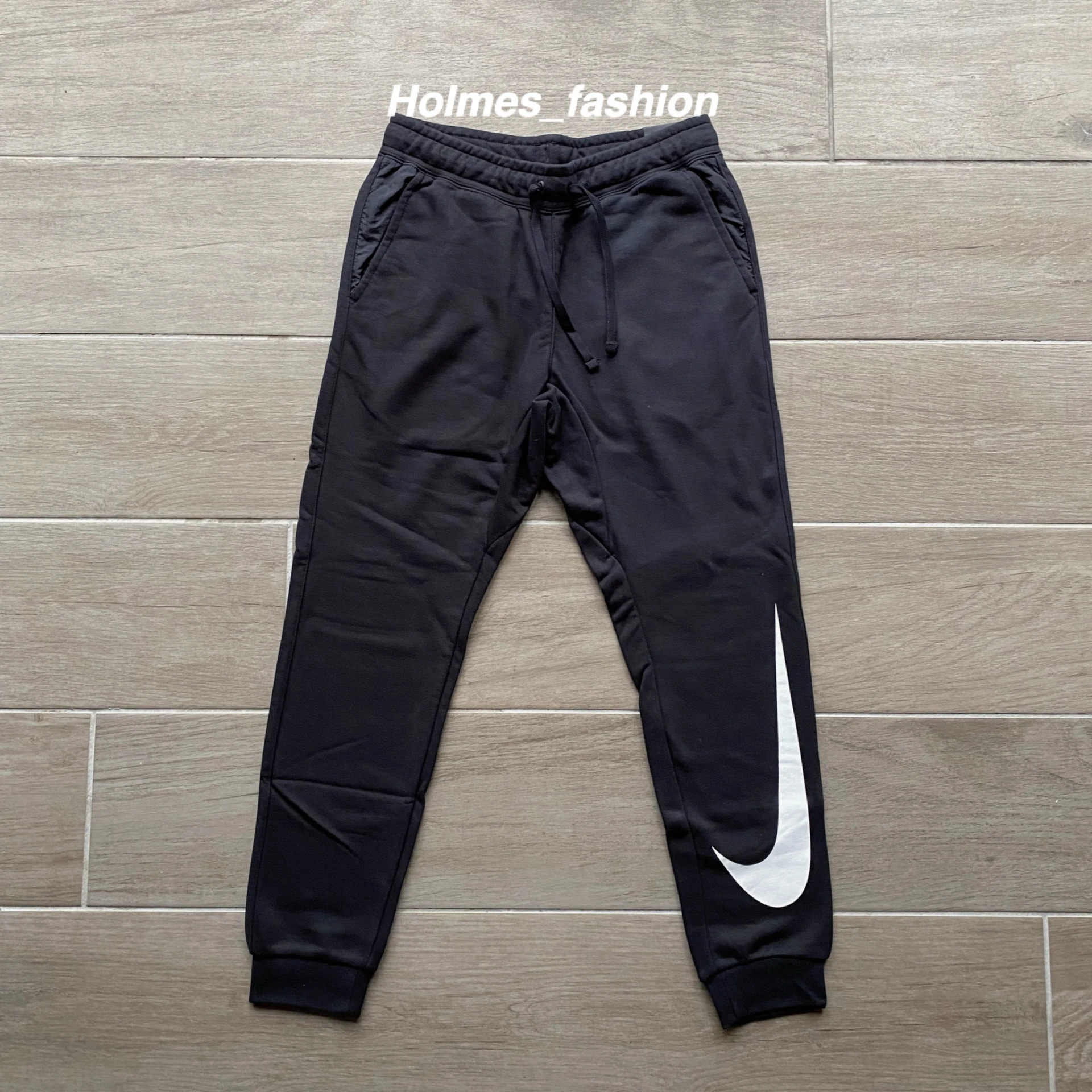 [Holmes]NIKE CUFFED JOGGERS 大勾 長褲 棉褲 黑色 831816-010