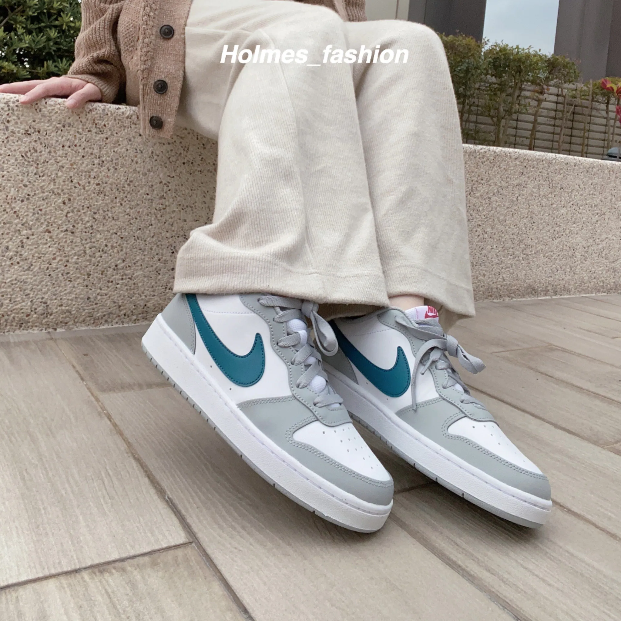 [Holmes]NIKE COURT BOROUGH LOW GS 灰白藍 小DUNK