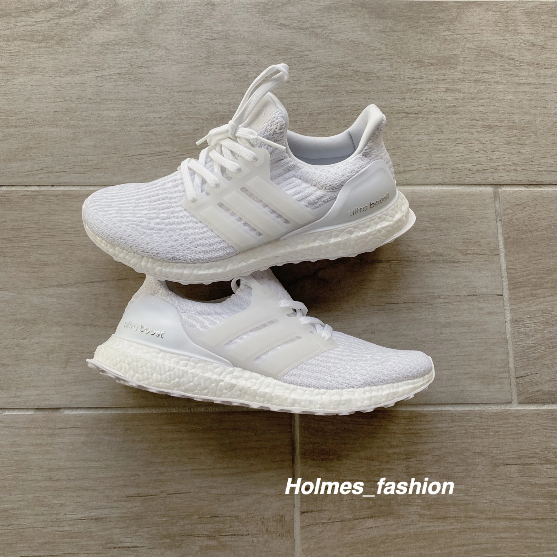 [Holmes]ADIDAS ULTRA BOOST 3.0 馬牌 編織 全白 BB3047 大童鞋