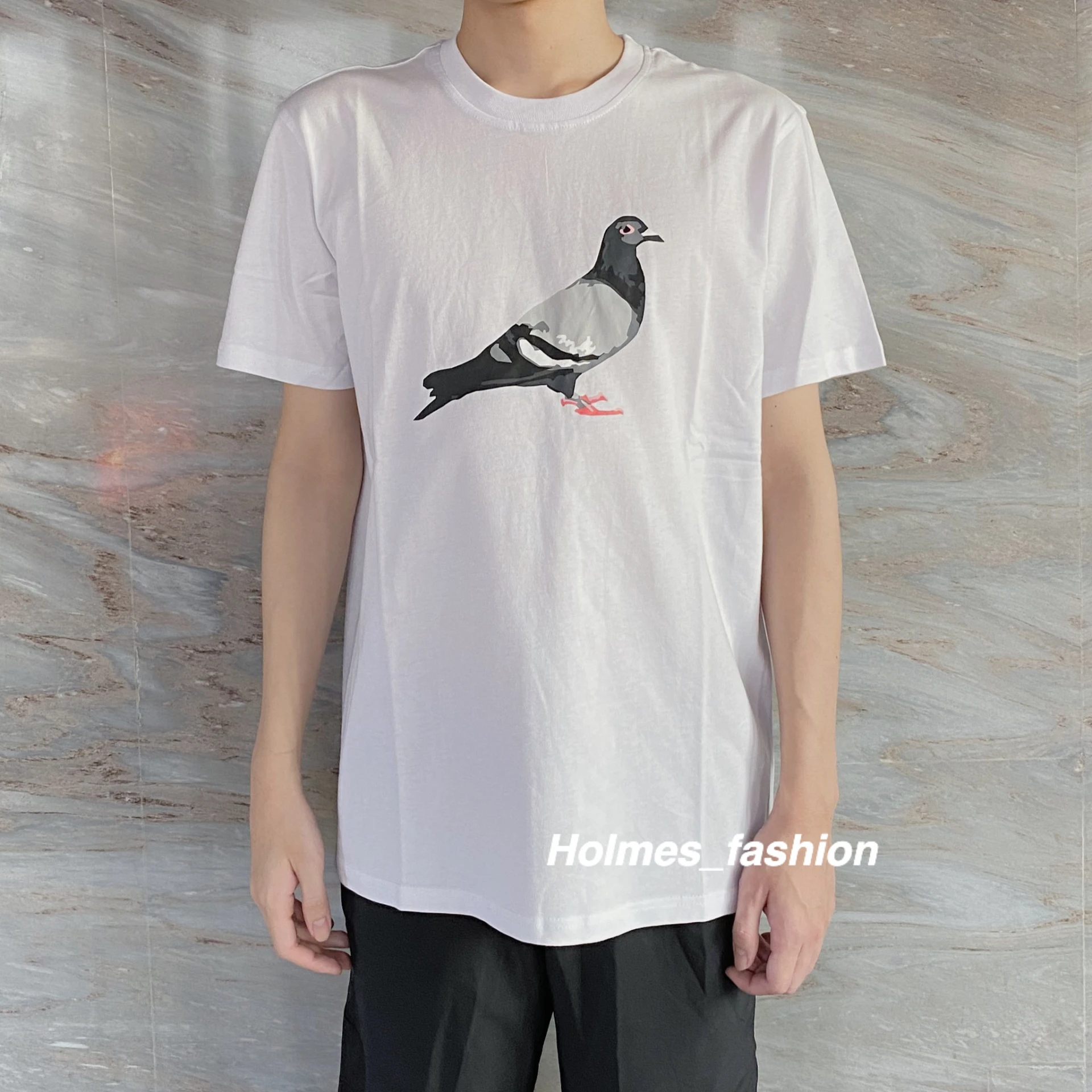 [Holmes]STAPLE T-SHIRT 鴿子短袖 大鴿印刷 / 小鴿刺繡 短袖 T恤 白色