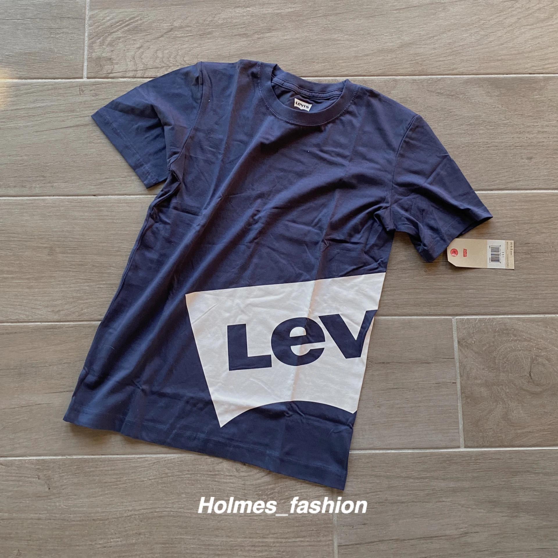 [Holmes]LEVI'S 美國大童 青年版 深藍色 短袖 T恤 短T 尺寸YL
