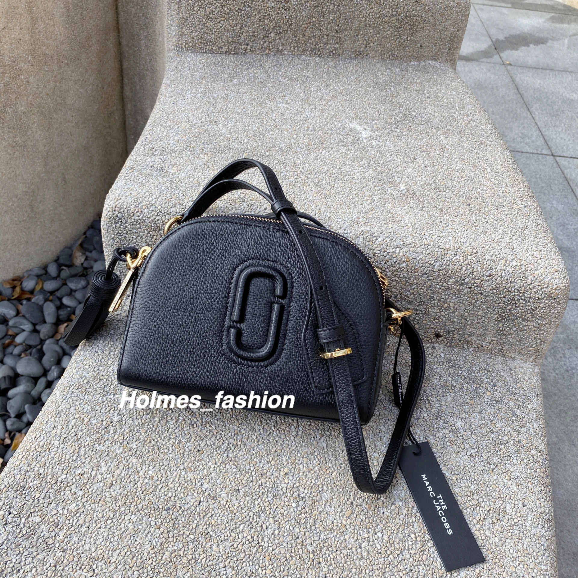 [Holmes]MARC JACOBS MJ 流蘇 半月包 專櫃款 黑色