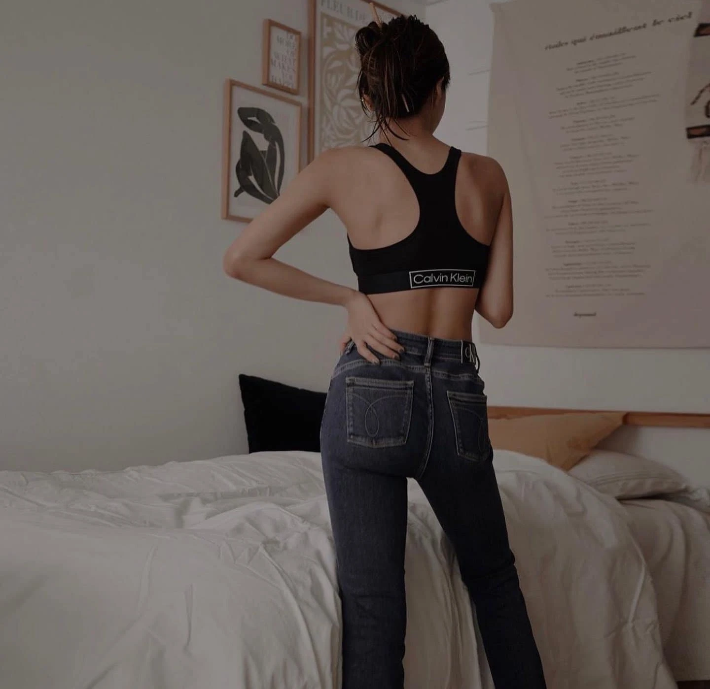 [Holmes]Calvin Klein CK 內衣 JENNIE 同款 運動內衣 2022 新款 無襯墊 背心內衣