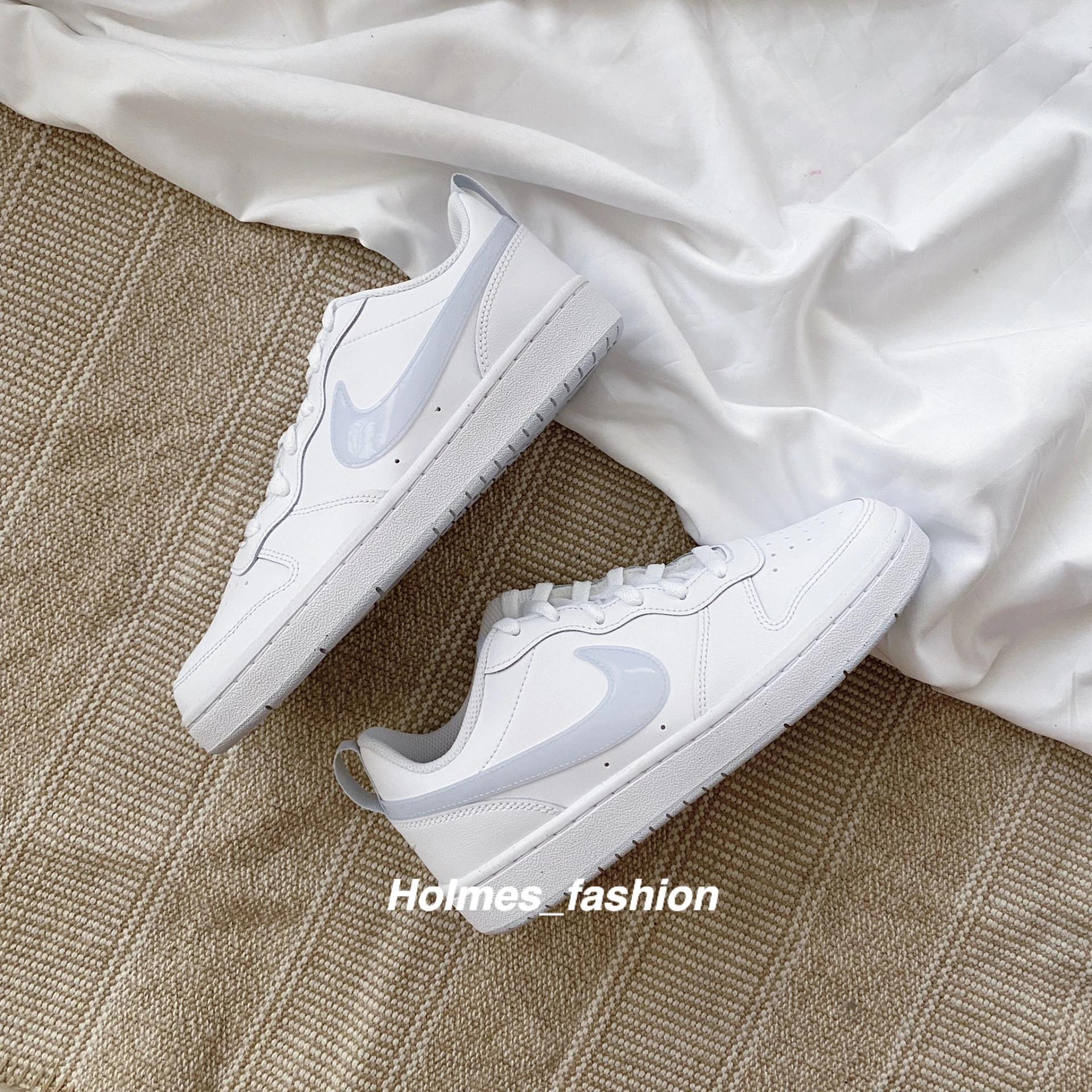 [Holmes]NIKE COURT BOROUGH LOW 2 GS 珍珠白 BQ5448-118 小DUNK/現貨 特賣出清
