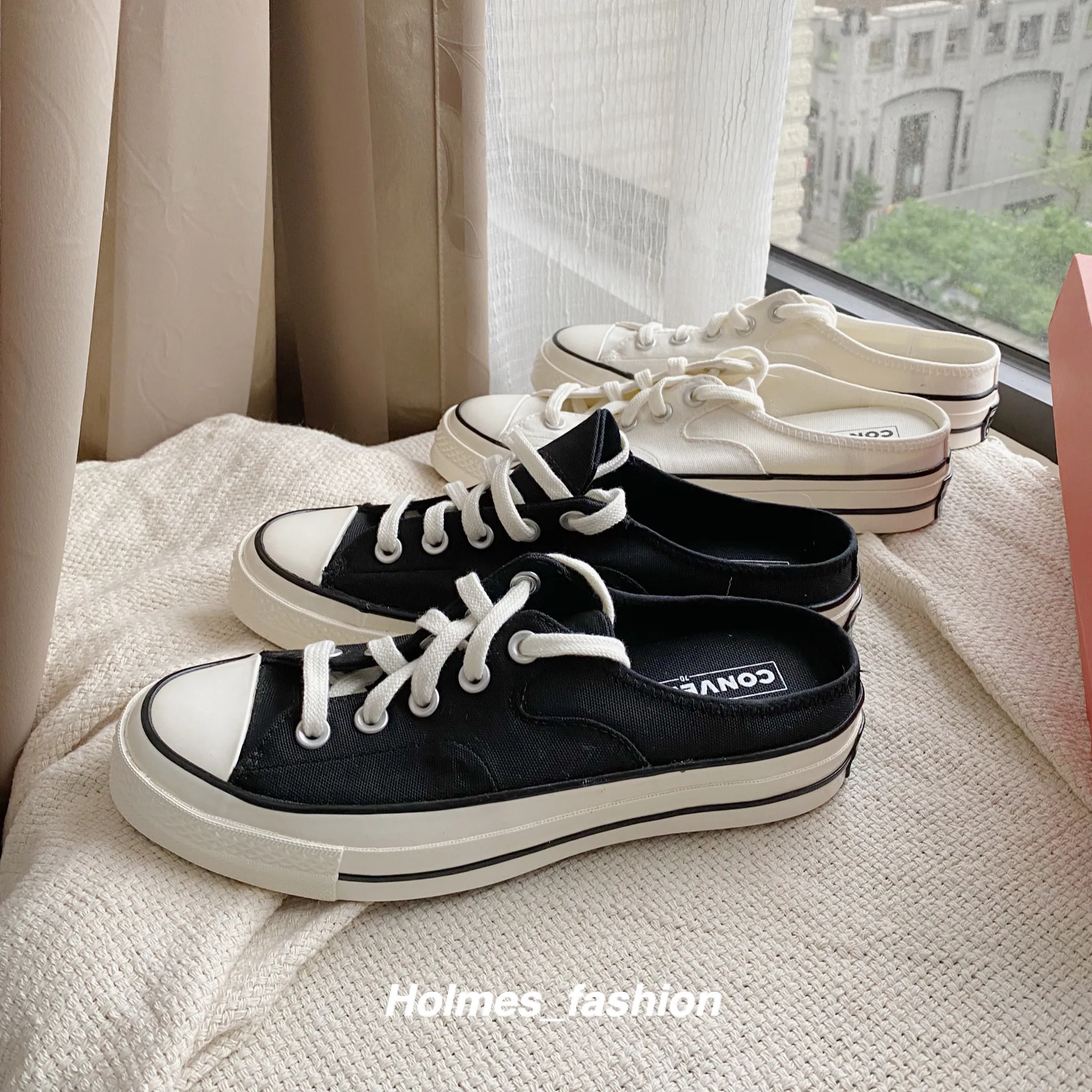 [Holmes]CONVERSE CHUCK 1970 MULE 穆勒鞋 懶人鞋 黑色 / 米白色