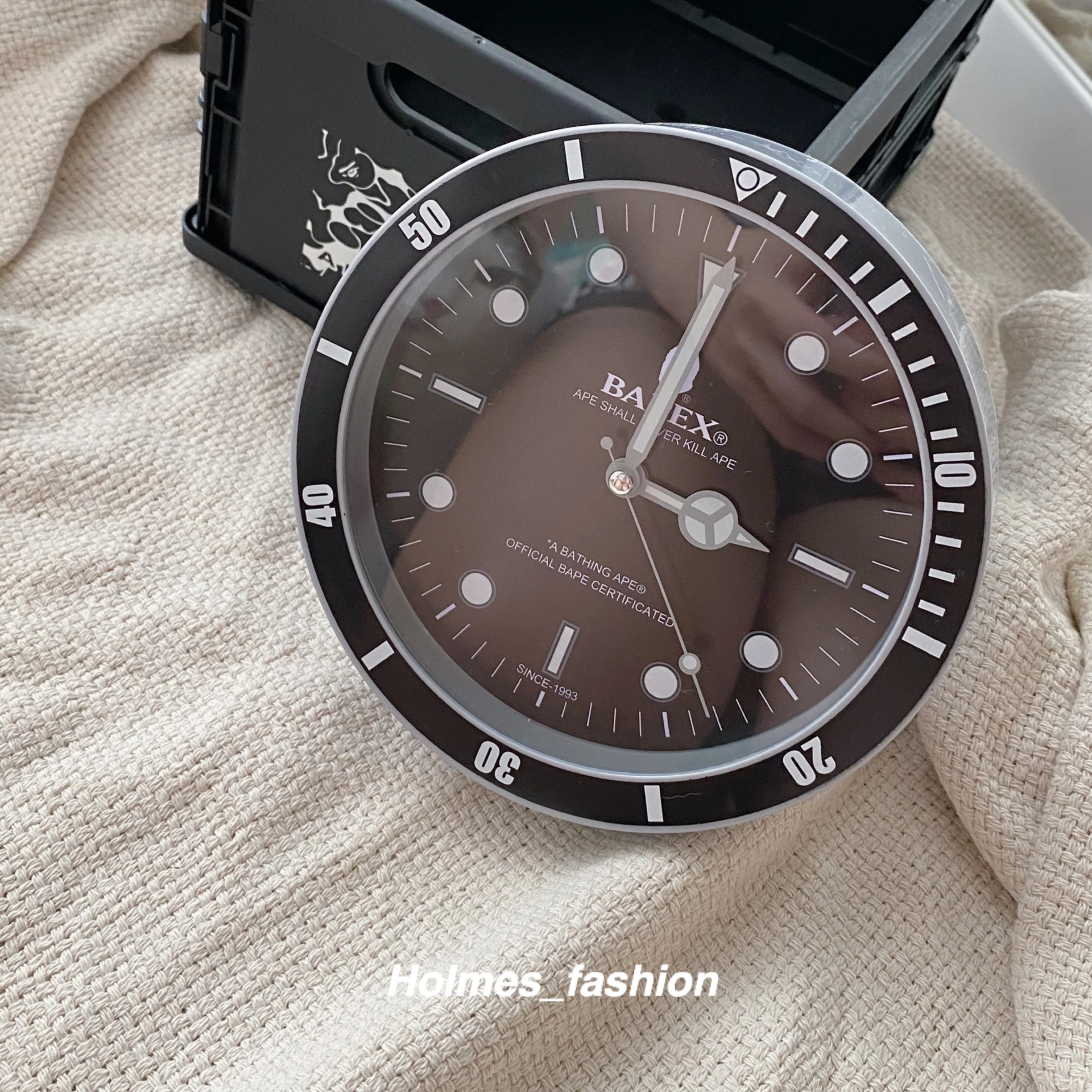 [Holmes]A BATHING APE 時鐘 日本代購 桌上型時鐘 15公分