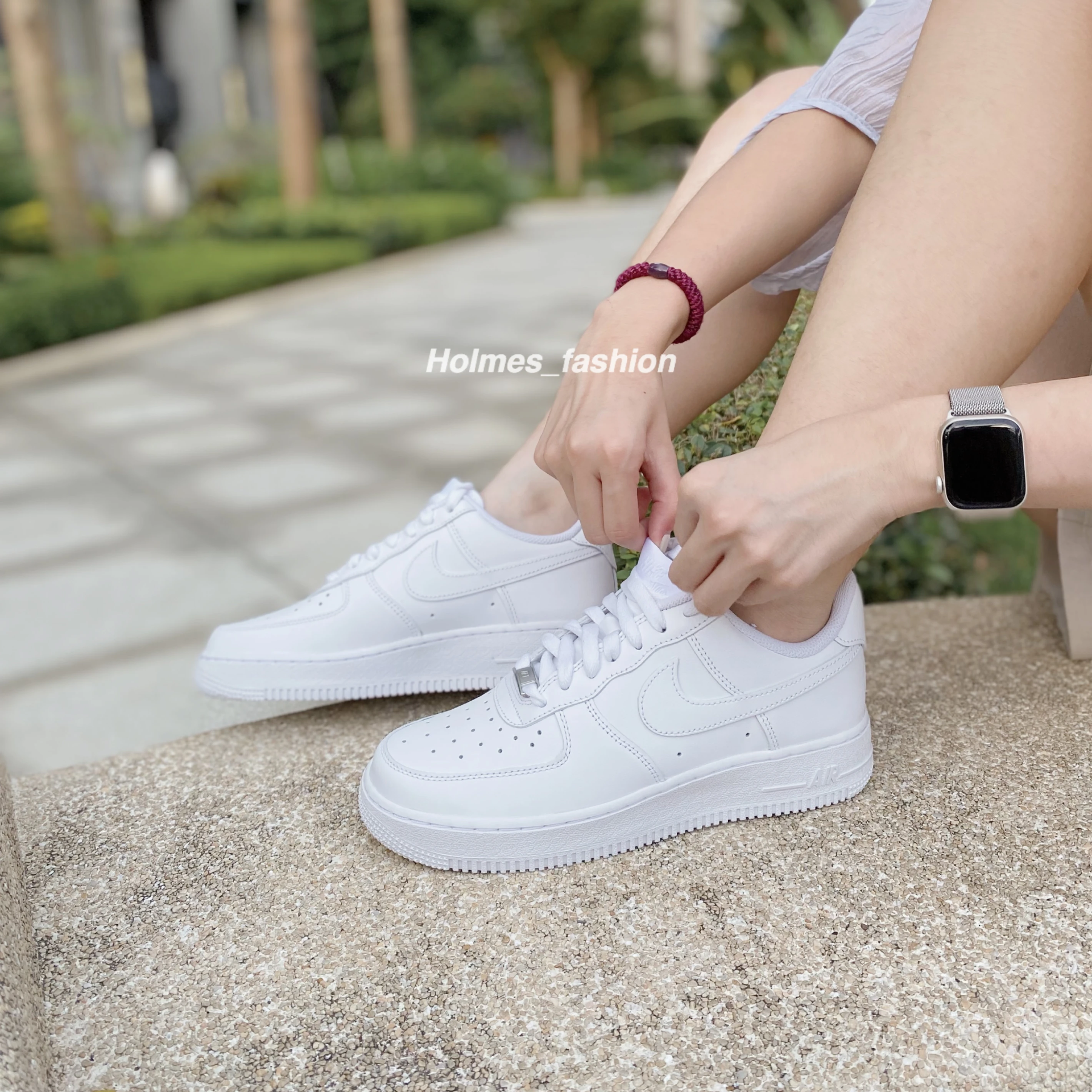 [Holmes] Nike AIR FORCE 1 LOW 全白 女鞋 AF1 鐵牌 低筒 W 運動鞋 白force DD8959-100