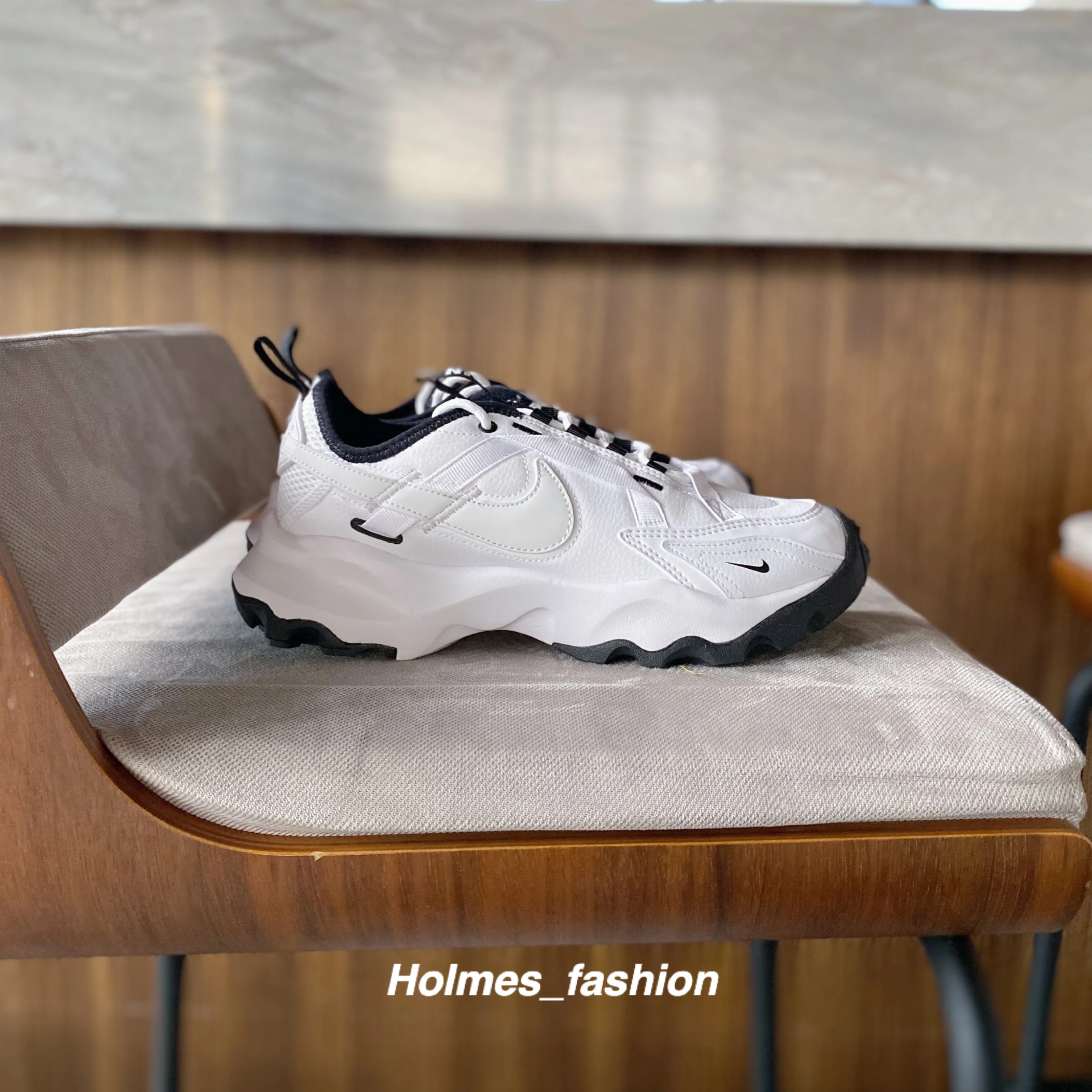 [Holmes]NIKE TC 7900 WHITE 白黑  增高 厚底 反光 DR7851-100