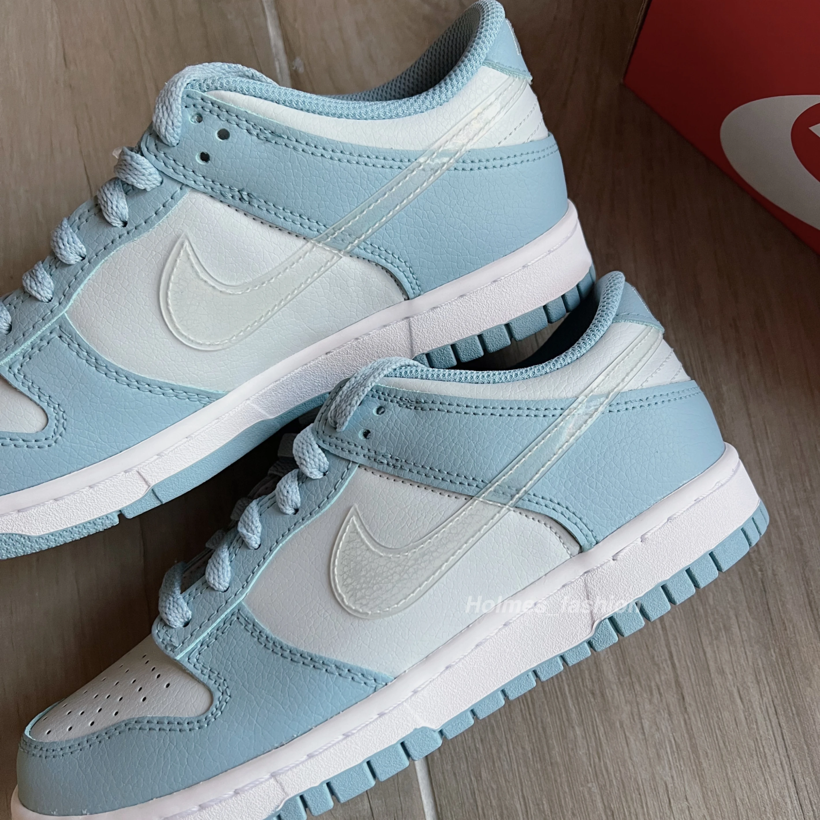 [Holmes]NIKE DUNK LOW BLUE CLEAR SWOOSH 天空藍 冰晶藍 GS 大童 DH9765-401