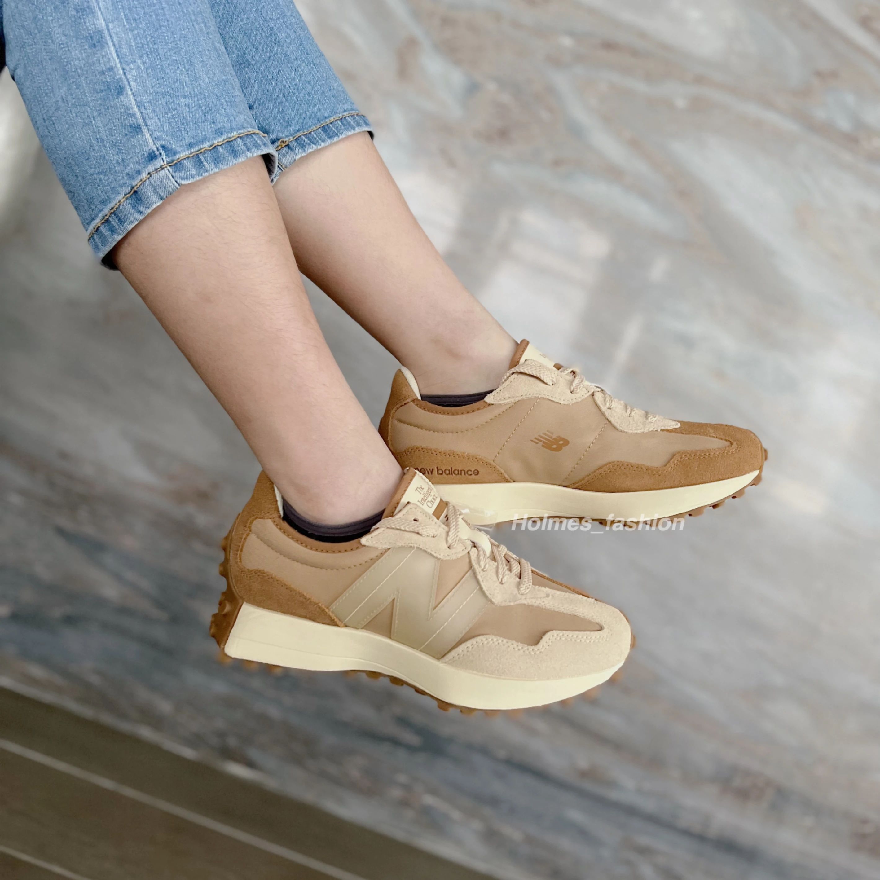 [Holmes]ANB BRAND x NEW BALANCE 327 NB MS327AAN 聯名款 卡其棕