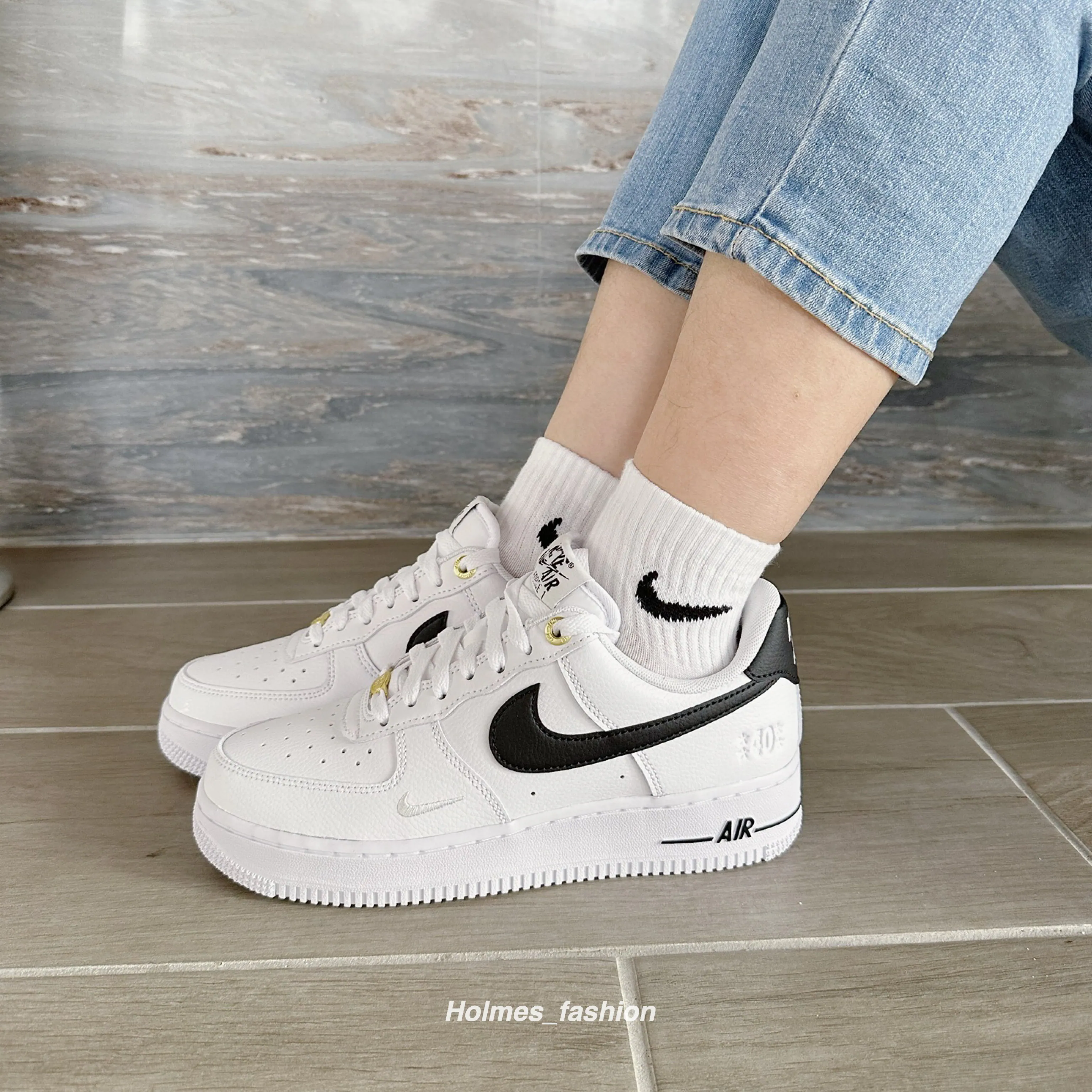 [Holmes]NIKE AIR FORCE 1 40th Anniversary 黑白熊貓 白黑勾 40週年紀念款 DQ7658-100