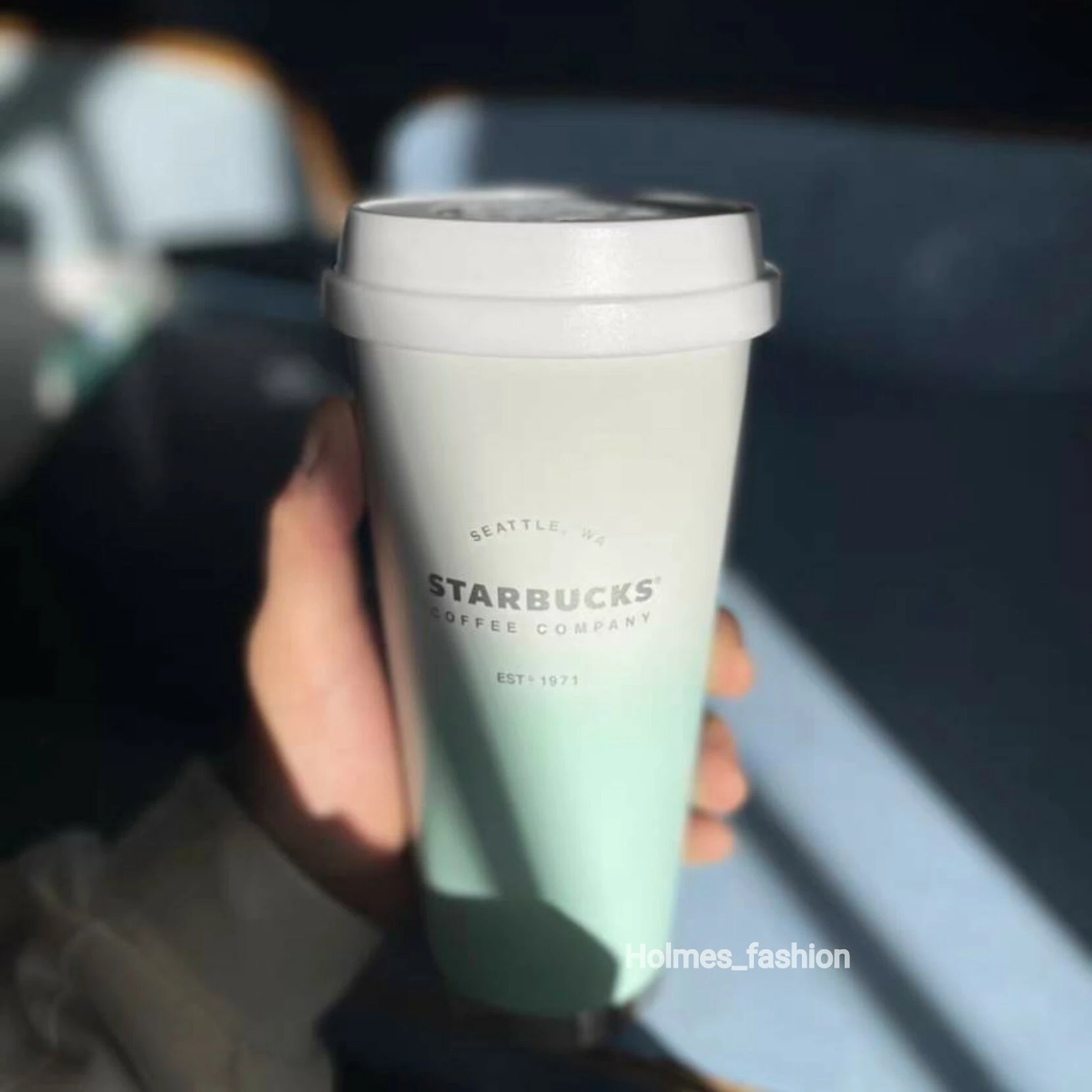 [Holmes]STARBUCKS 星巴克 漸變 馬卡龍綠色 不鏽鋼保溫杯 500ml
