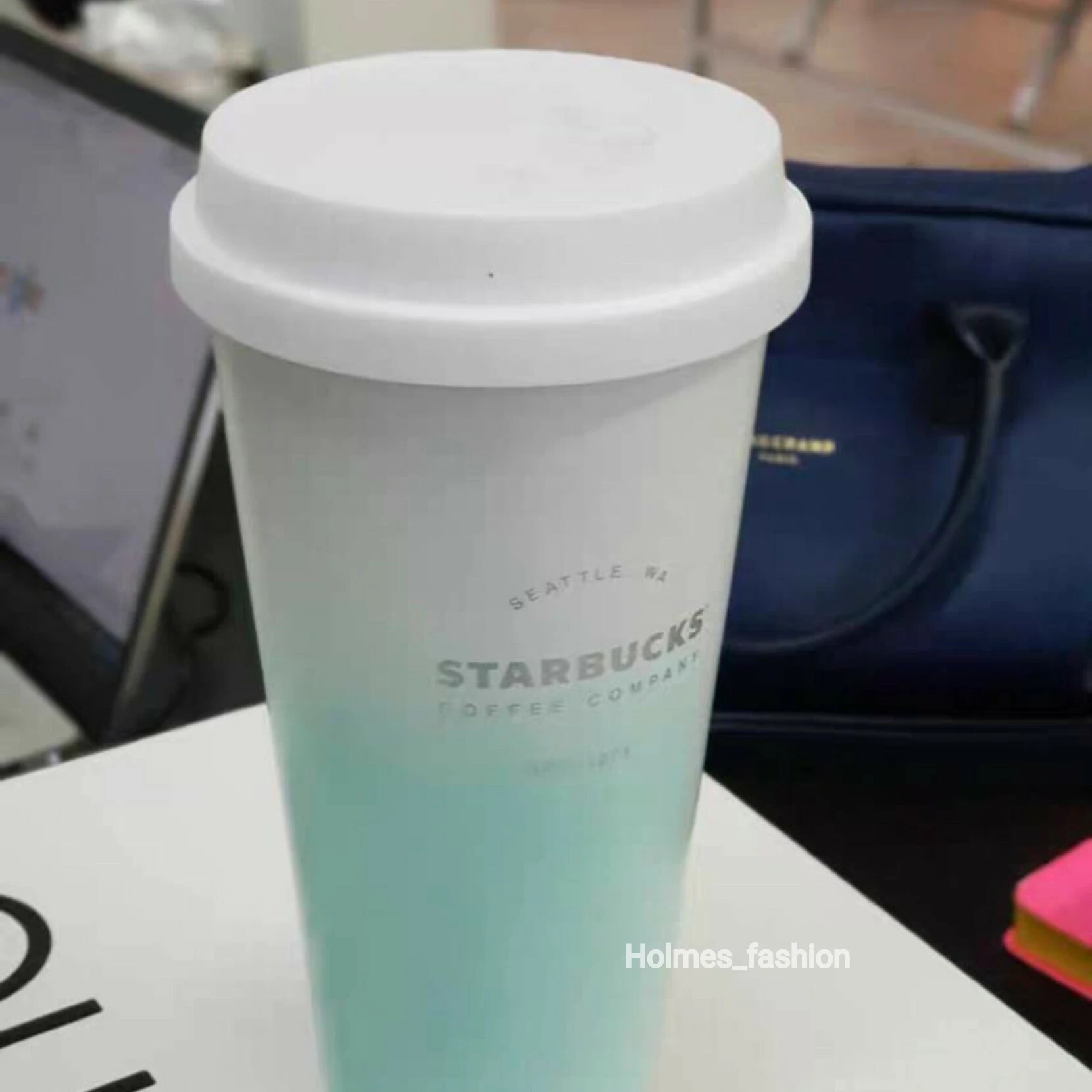 [Holmes]STARBUCKS 星巴克 漸變 馬卡龍綠色 不鏽鋼保溫杯 500ml