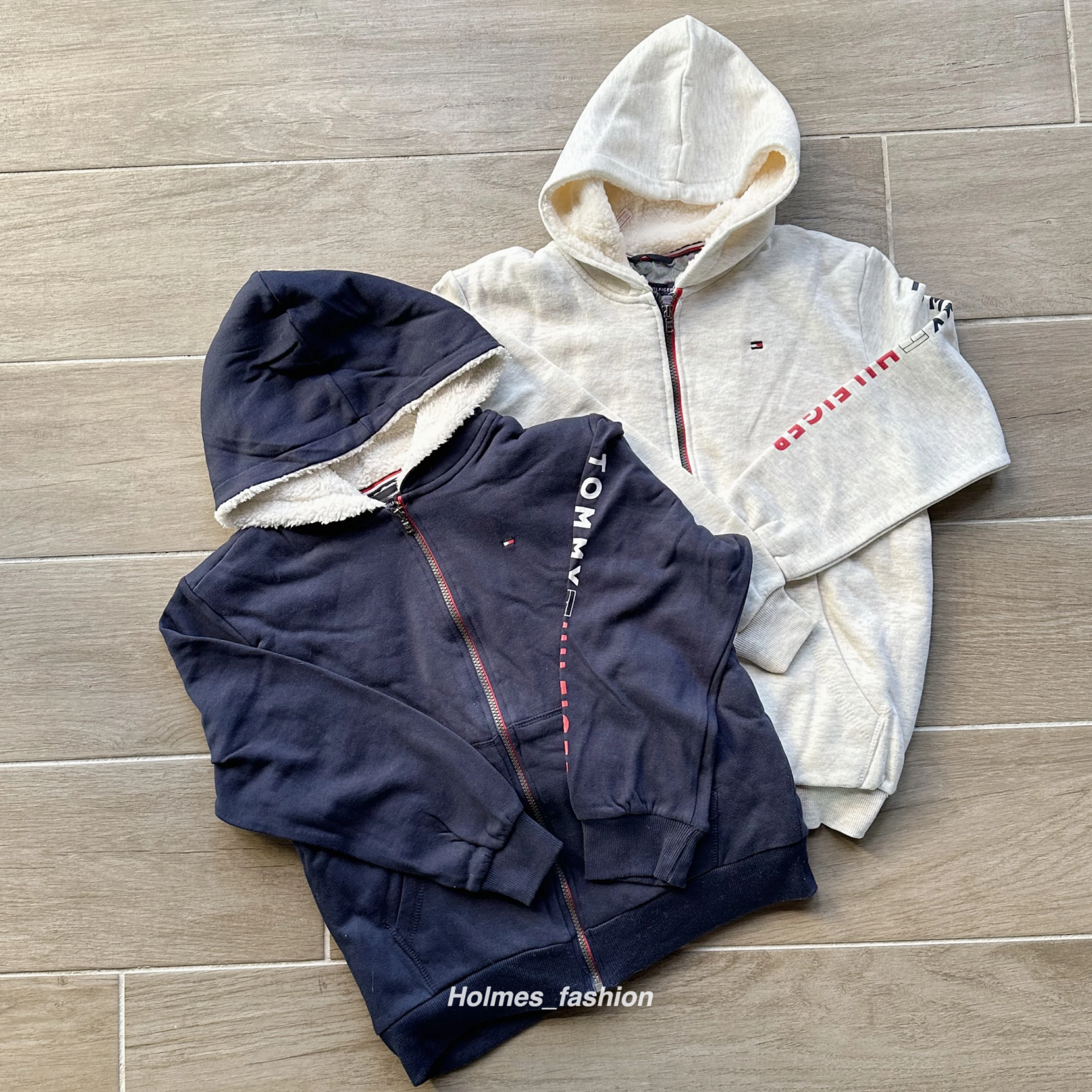 [Holmes]TOMMY HILFIGER 大童版 羔羊毛 毛絨 外套 經典LOGO 內刷毛