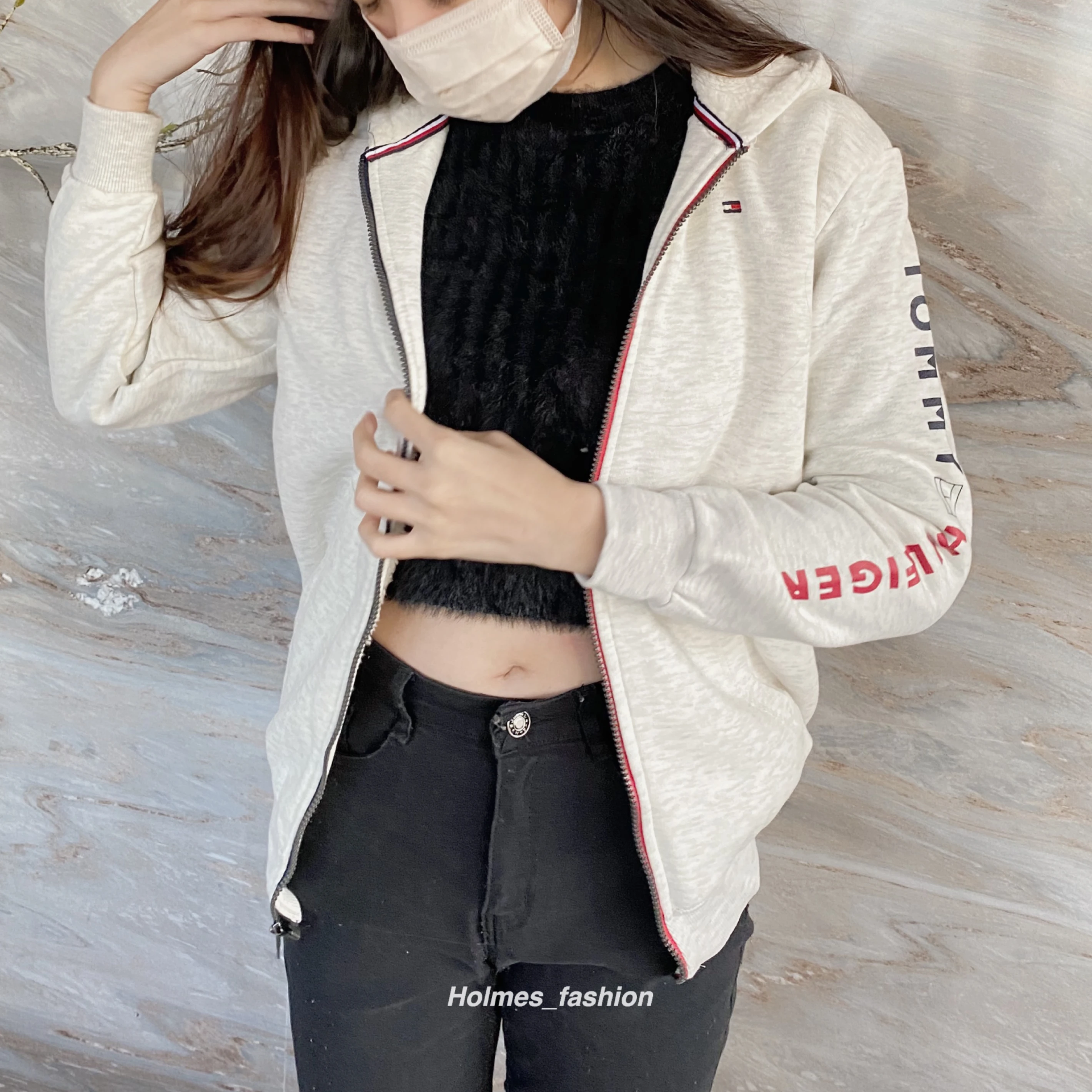 [Holmes]TOMMY HILFIGER 大童版 羔羊毛 毛絨 外套 經典LOGO 內刷毛