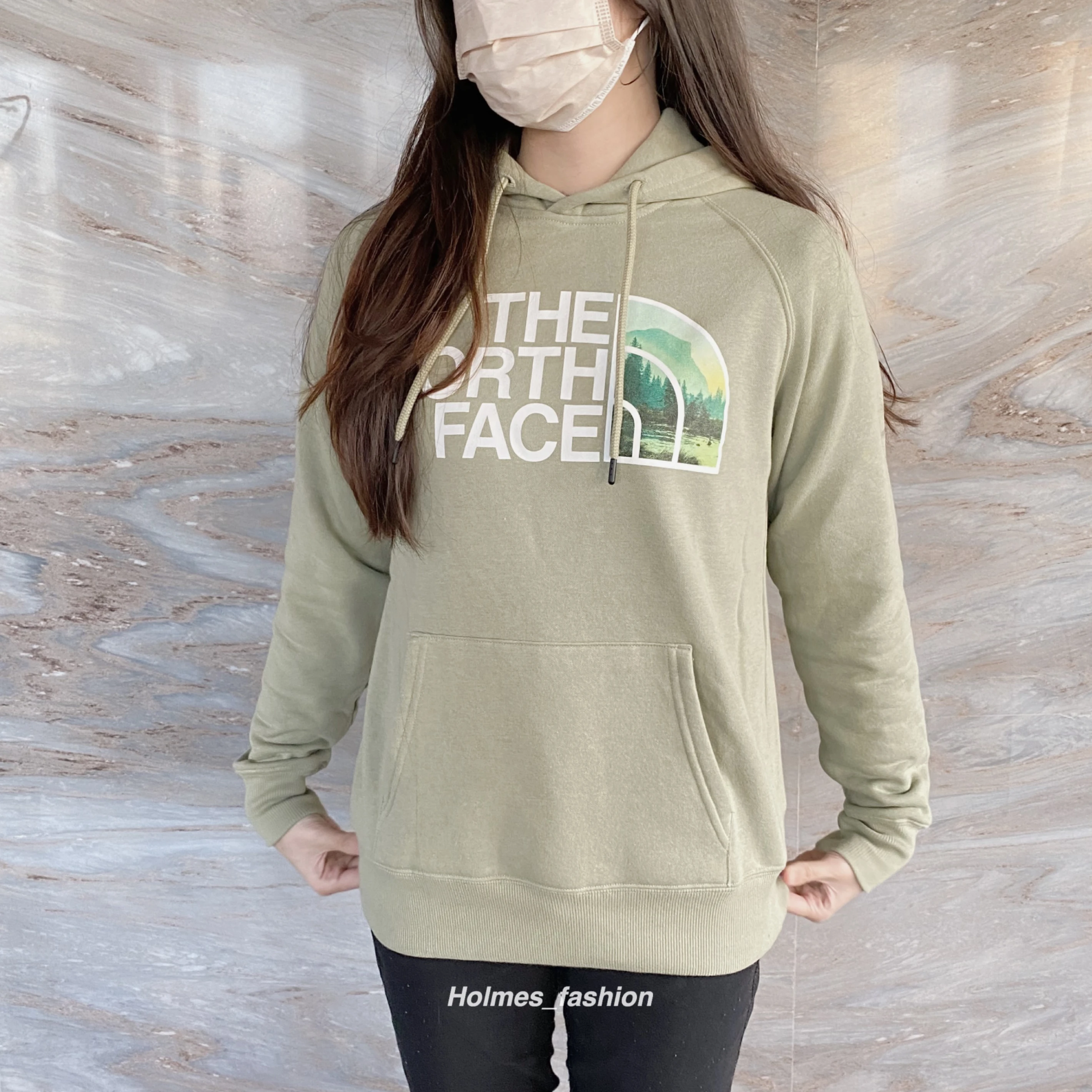 [Holmes]THE NORTH FACE 女版 帽T 森林綠 北臉 連帽衛衣 現貨尺寸XS