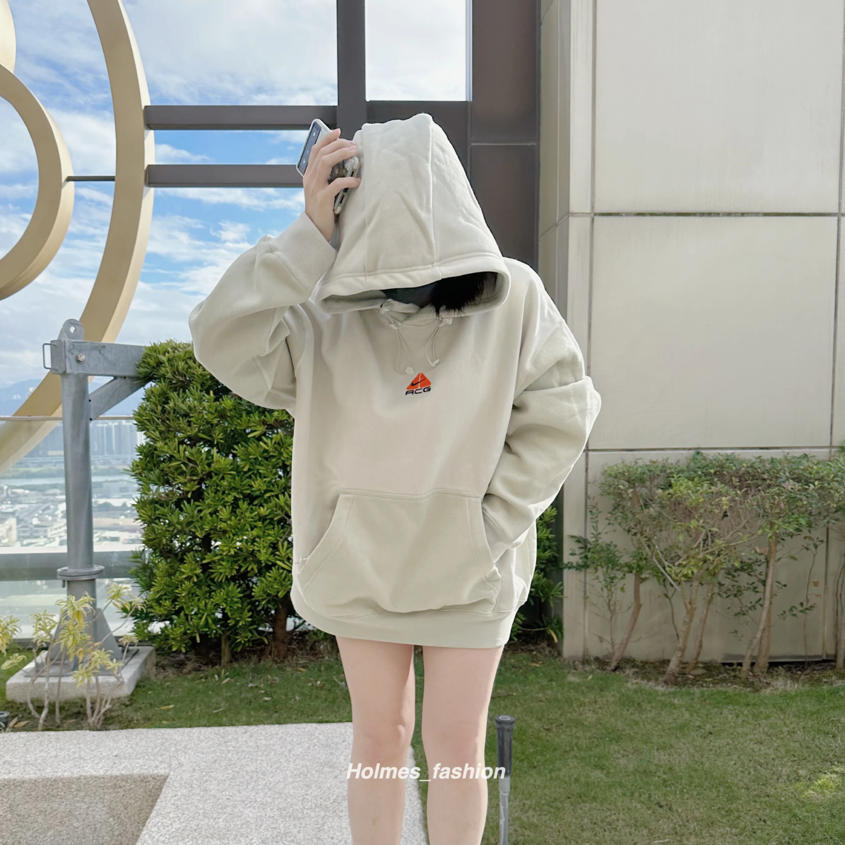 [Holmes]NIKE ACG THERMA-FIT HOODIE  內刷毛 帽T 黑 / 米灰 DH3088-010