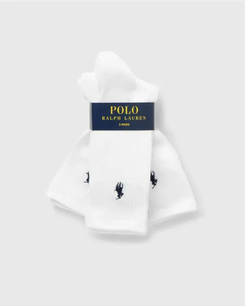 [Holmes]Polo Ralph Lauren Cushion Crew Sock 3-Pack 長襪3入組