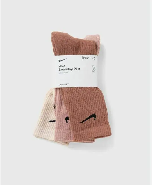 [Holmes]NIKE EVERYDAY PLUS 可可 粉 奶茶 三雙一組 中筒襪 長襪 SX6888-914