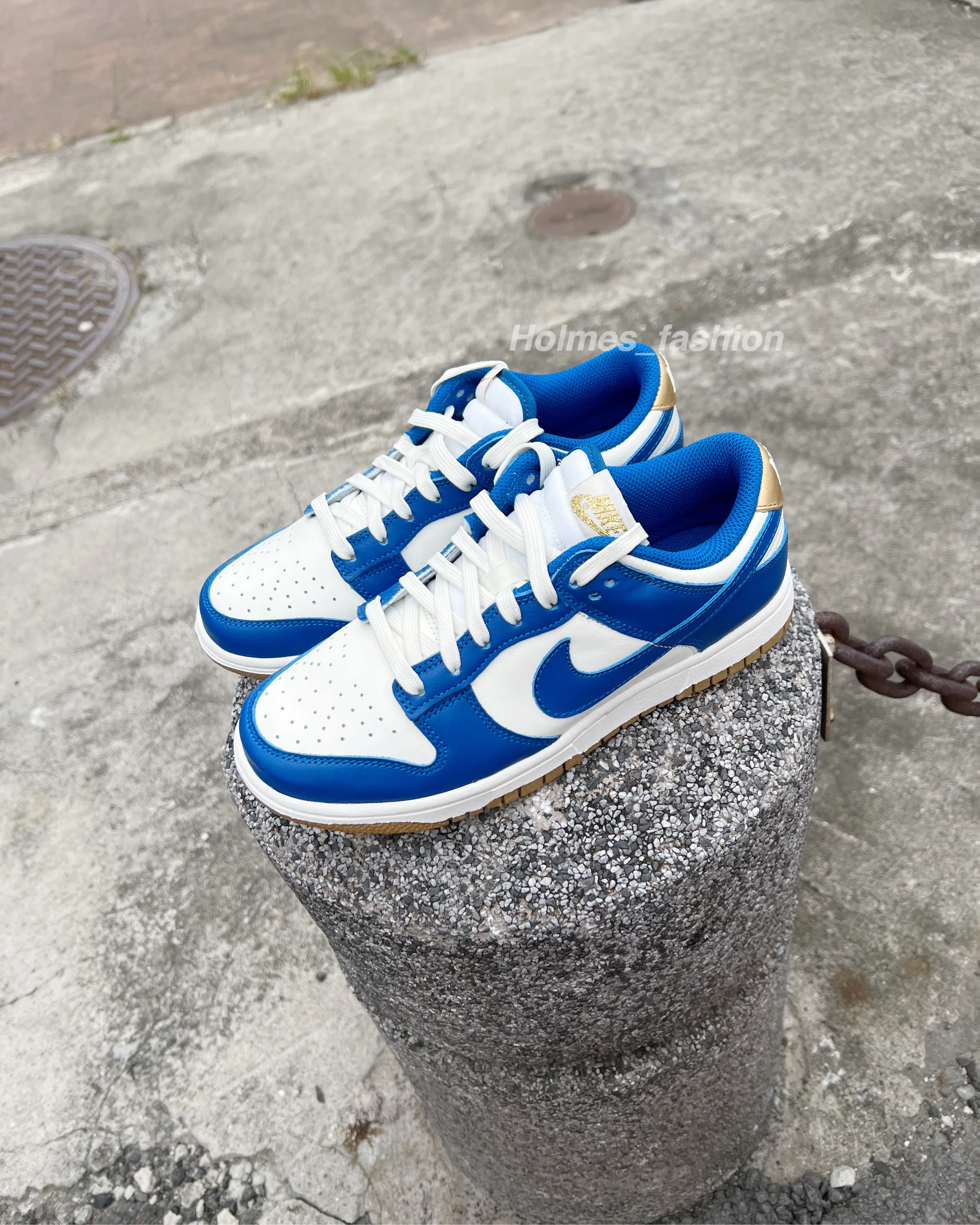 [Holmes]NIKE DUNK LOW  "Gold Blue" 皇家海軍藍 FB7173-141
