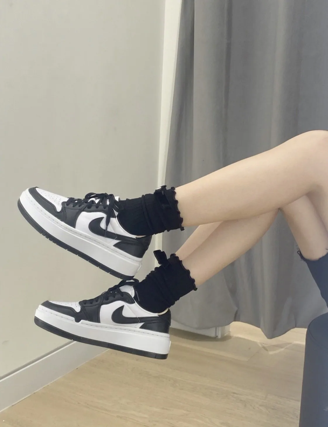 [Holmes]Nike Air Jordan 1 ELEVATE LOW 厚底 黑白熊貓 DH7004-109