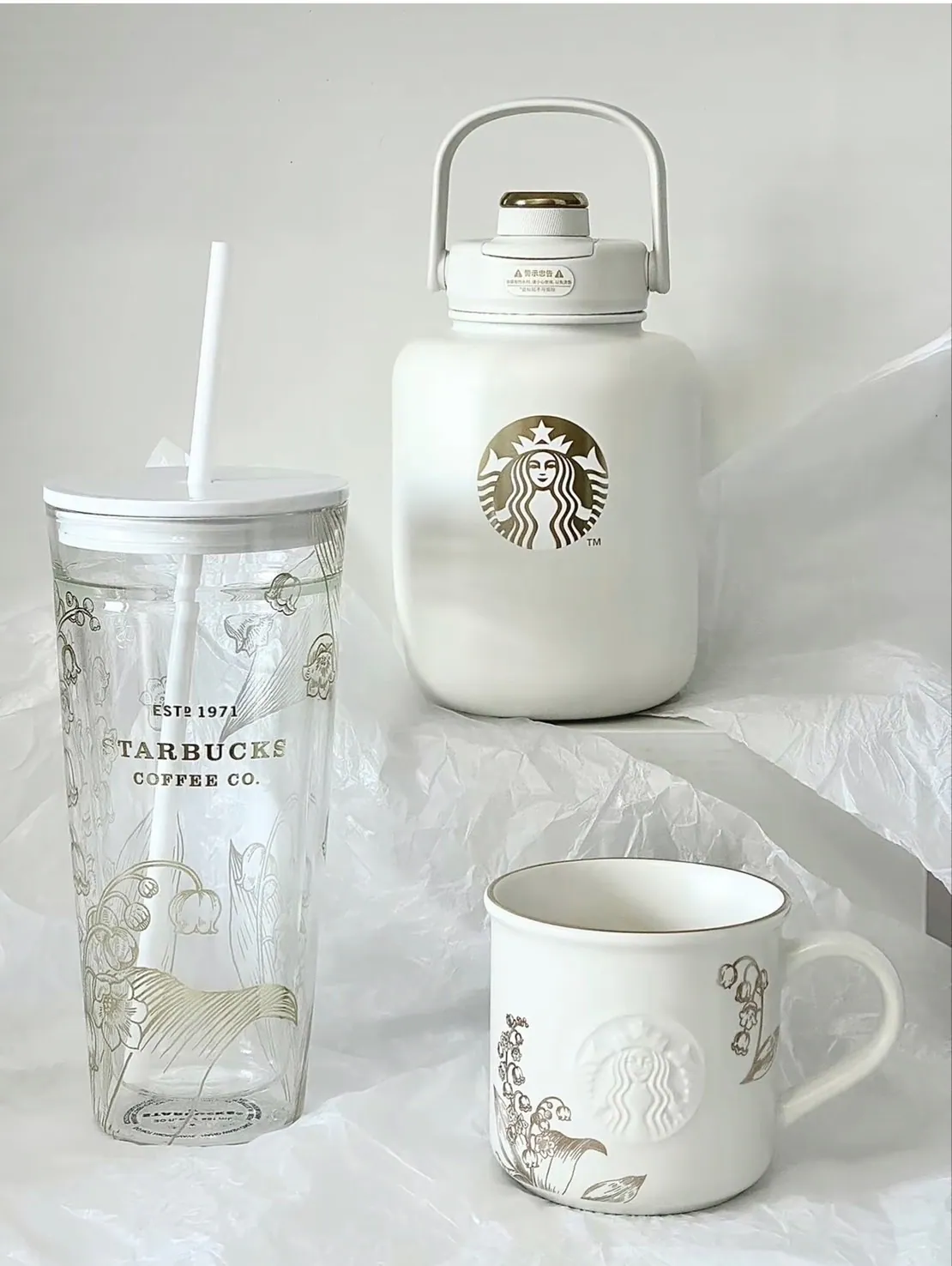 [Holmes]STARBUCKS 星巴克 鈴蘭奶白系列 保溫杯 冷水杯 馬克杯