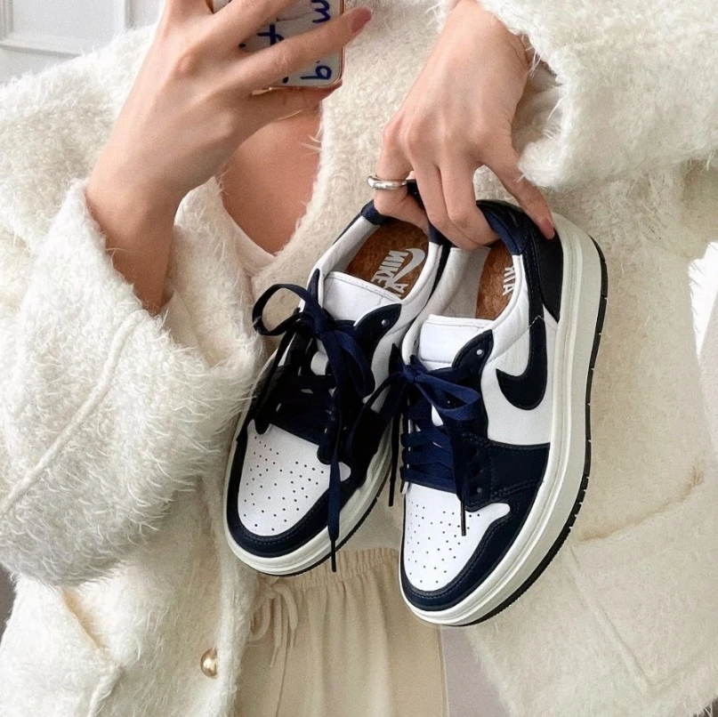 [Holmes]Nike Air Jordan 1 ELEVATE LOW 厚底 深藍 DH7004-141