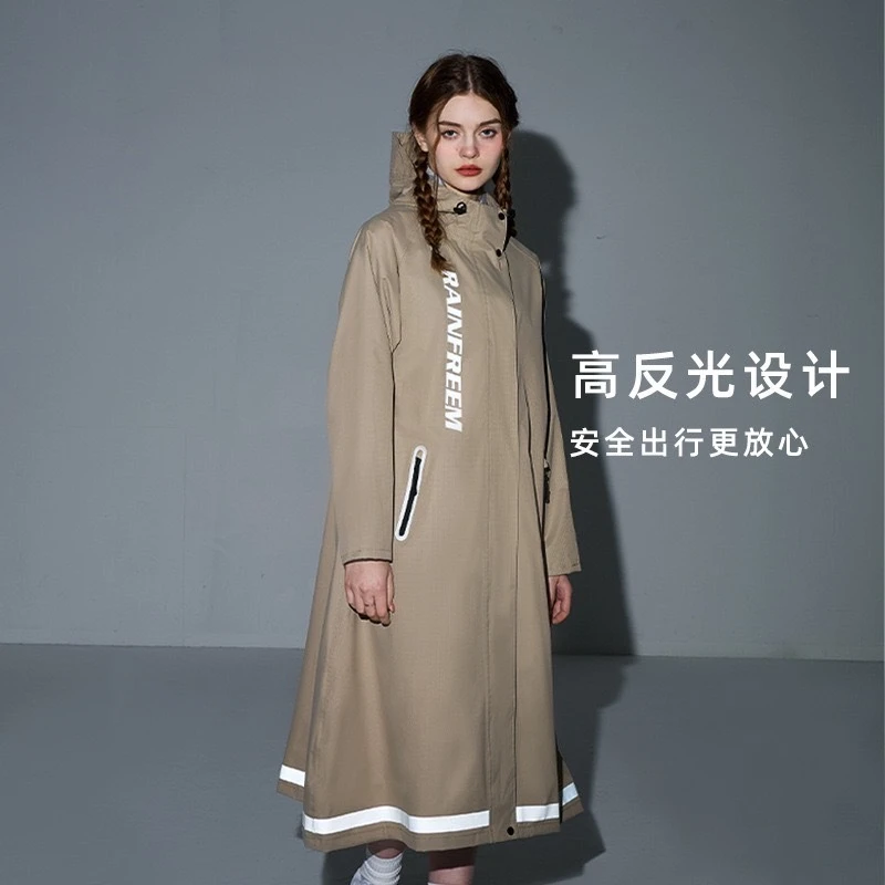 [Holmes]琴飛曼 多功能長版雨衣 一件式風衣雨衣
