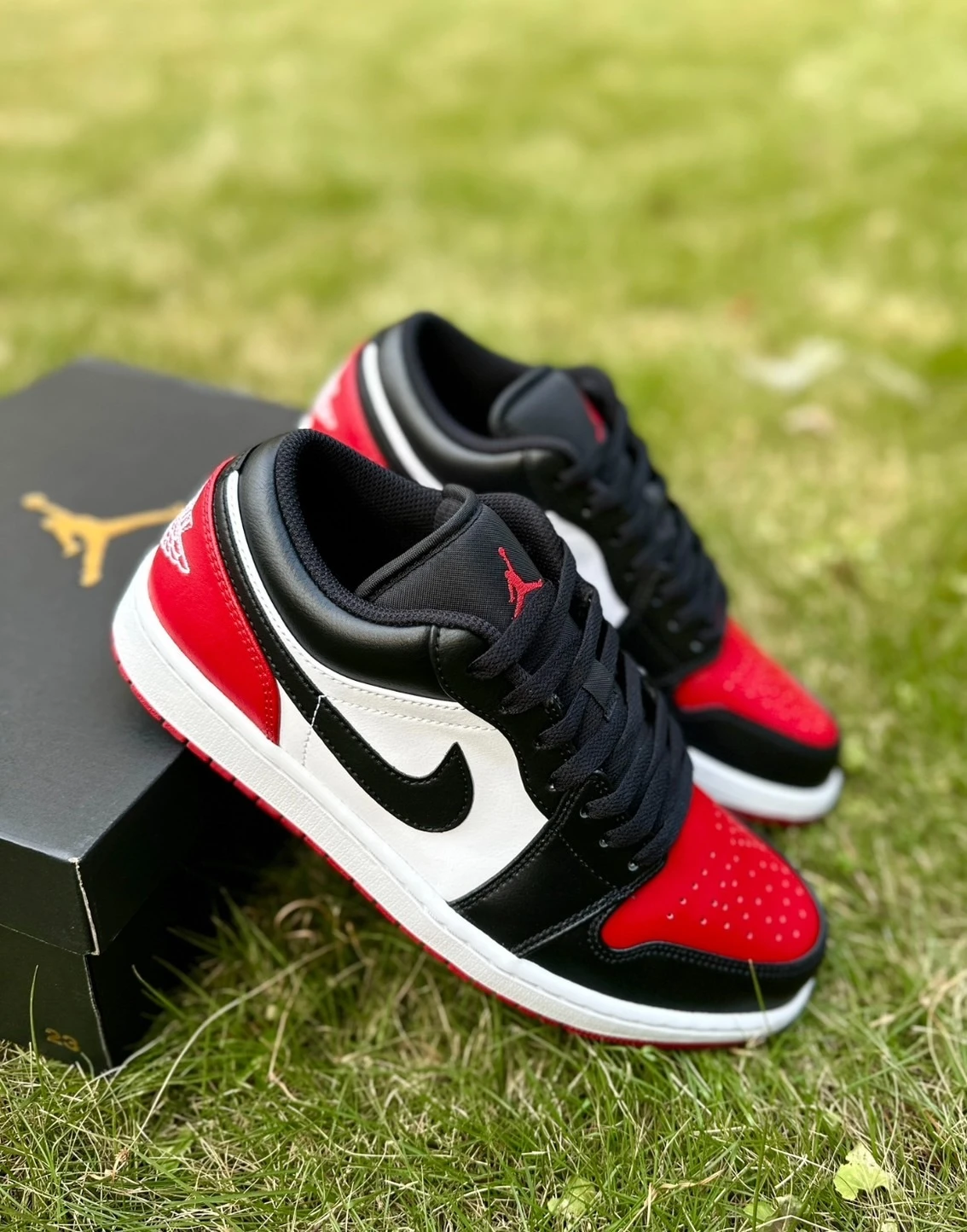 NIKE AIR JORDAN 1 LOW BRED TOE 黑紅 低筒 AJ1  553558-161 出清特賣