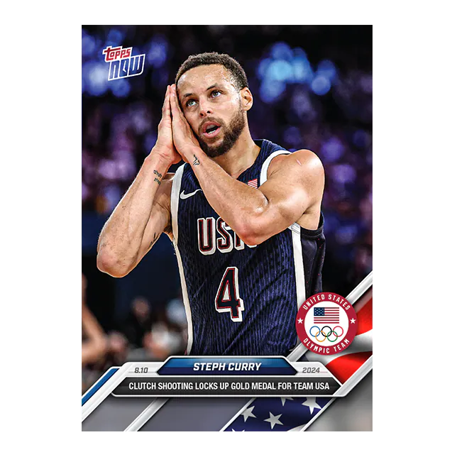 Topps Now CURRY 奧運 洗洗睡 球員卡