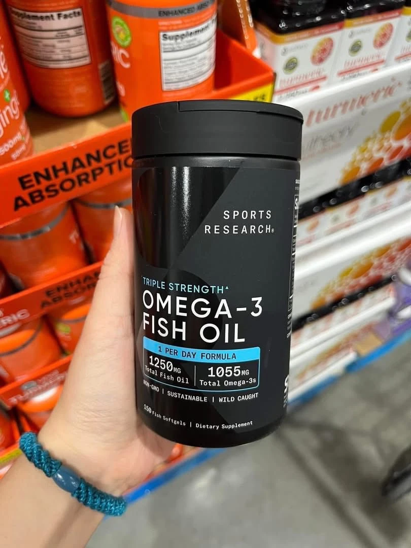 Sports Research 三倍效高濃度rTG Omega-3 魚油-150粒軟膠囊