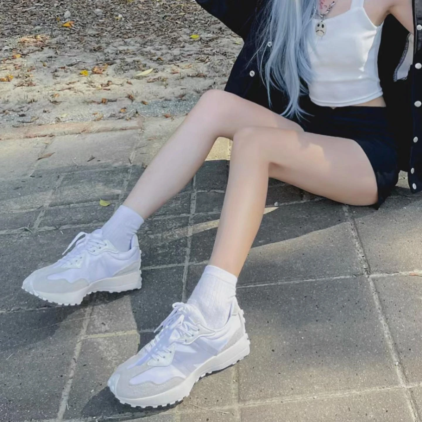 Holmes|New Balance NB 327 白絲綢 女鞋 WS327SFD