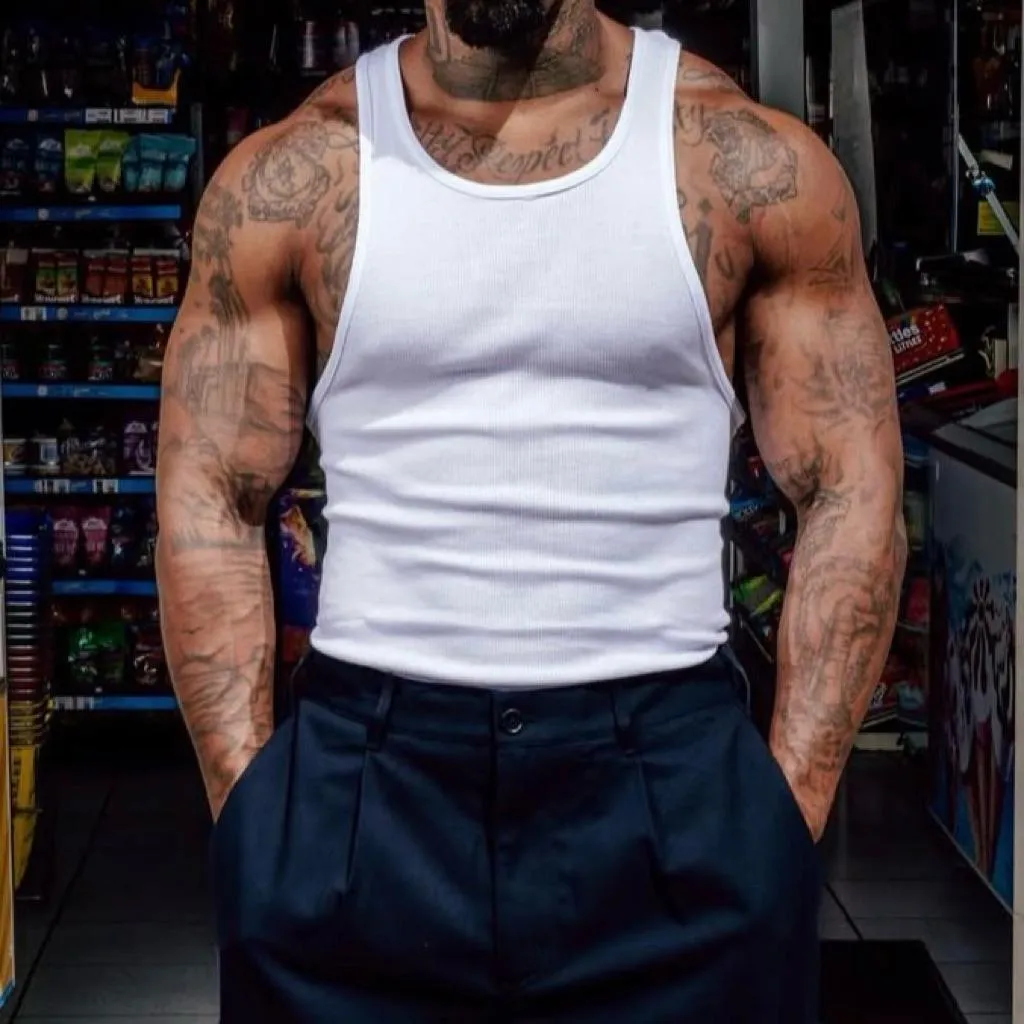 〔GroveStreet〕 螺紋背心 重磅粗棉 Chicano Tank Top 西岸風格 合身版型 素色背心