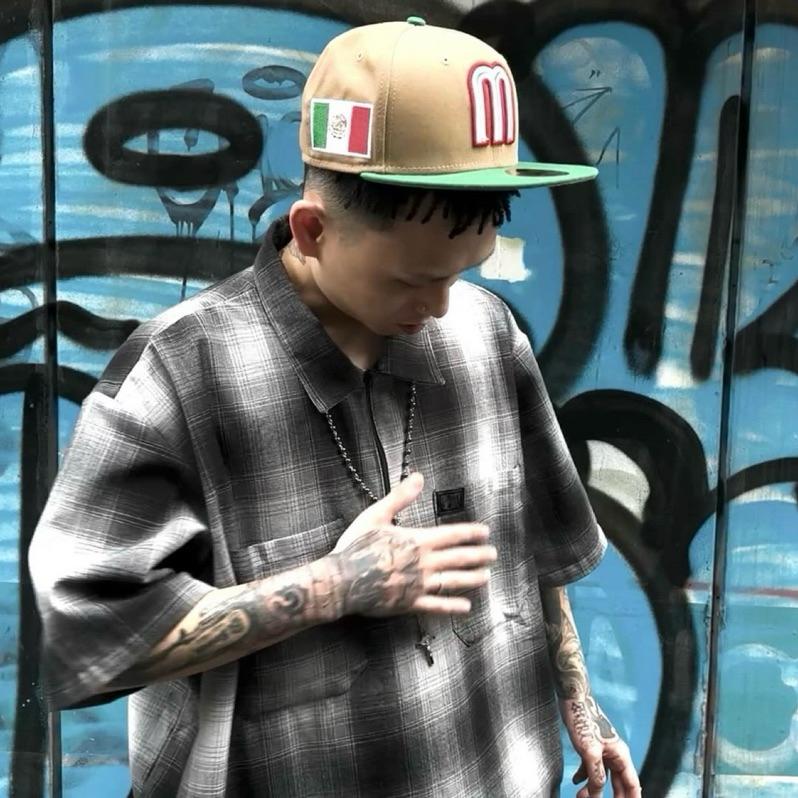 〔GroveStreet〕 現貨 FB County 短袖襯衫 Checker Zip Shirt 1/2拉鍊 西岸風格