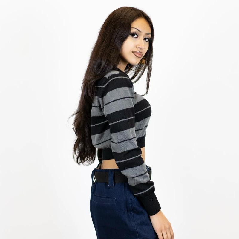 〔GroveStreet〕 FB County 女款 長袖上衣 針織短版上衣 Crop top 官方授權經銷 正宗西岸