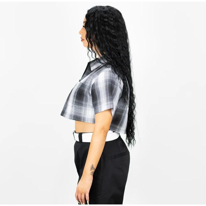 〔GroveStreet〕 FB County 女款 短版襯衫 1/2 ZIP CROP TOP 正宗西岸 官方授權經銷