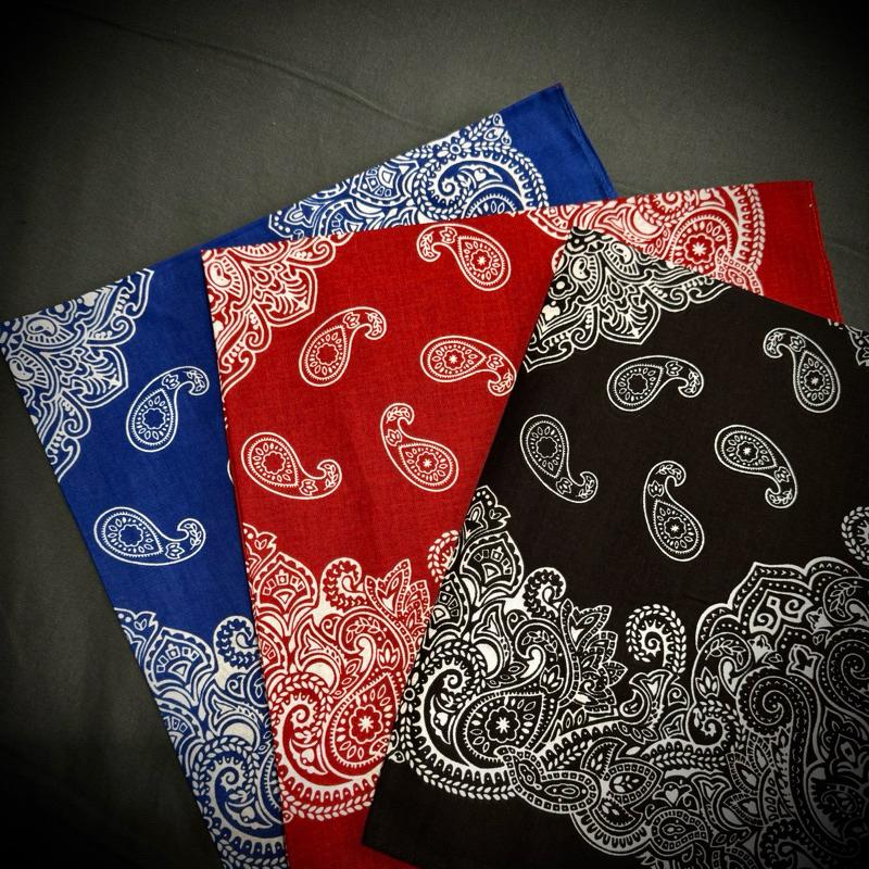 〔GroveStreet〕現貨 方巾 Paisley bandana 西岸風格 佩斯利花紋 變形蟲 頭巾 90s