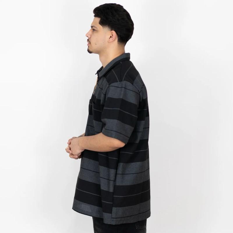 〔GroveStreet〕 現貨 FB County 條紋襯衫 短袖襯衫 Zip Shirt 1/2拉鍊 官方授權經銷