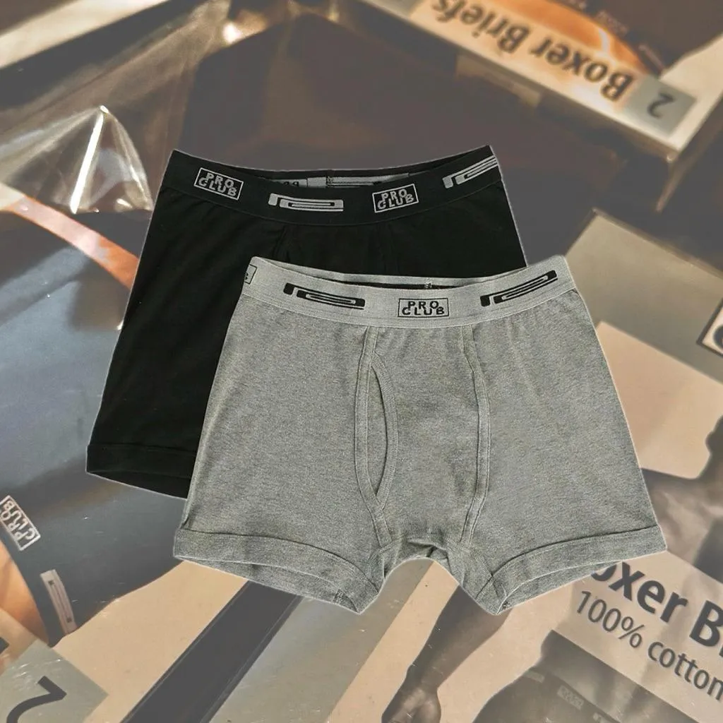〔GroveStreet〕現貨 PRO CLUB 純棉舒適 平口四角褲 Boxer Brief 兩入組