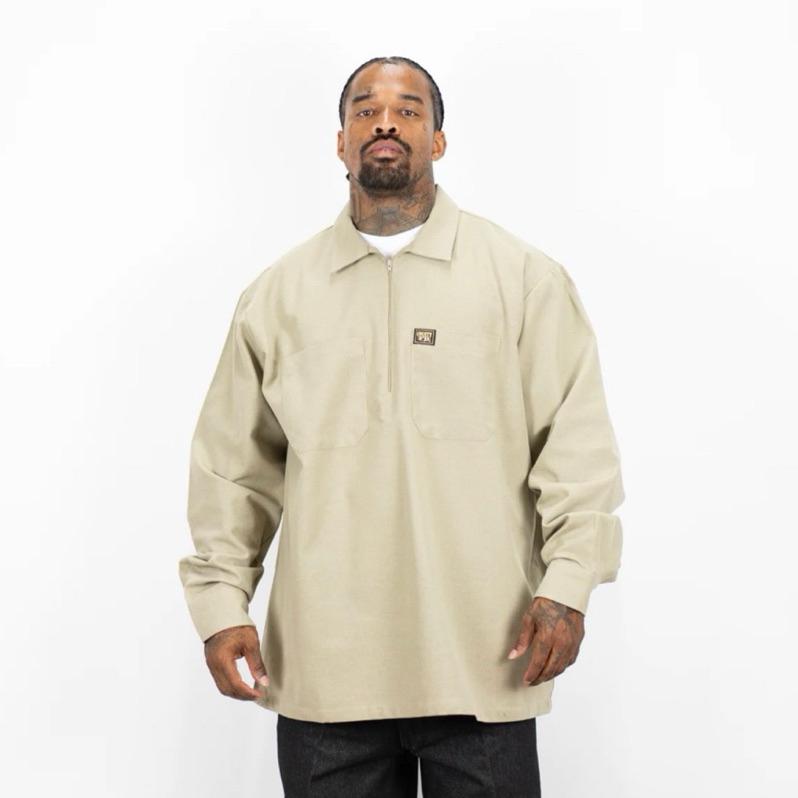 〔GroveStreet〕 現貨 FB county 長袖工裝 素色襯衫 Zip Shirt 1/2拉鍊 官方授權經銷